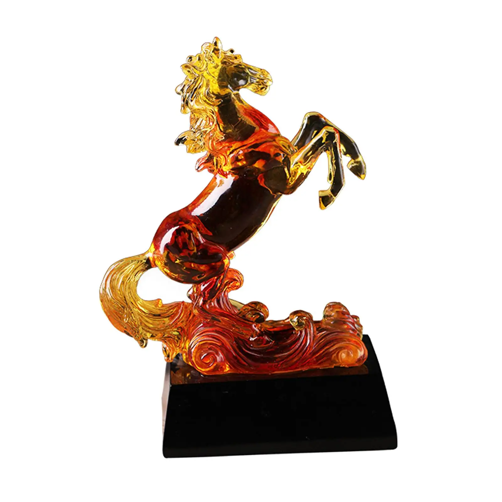 European Horse Statue Figurine Fengshui Model Animal Sculpture Good Lucky for Desktop Home Decor