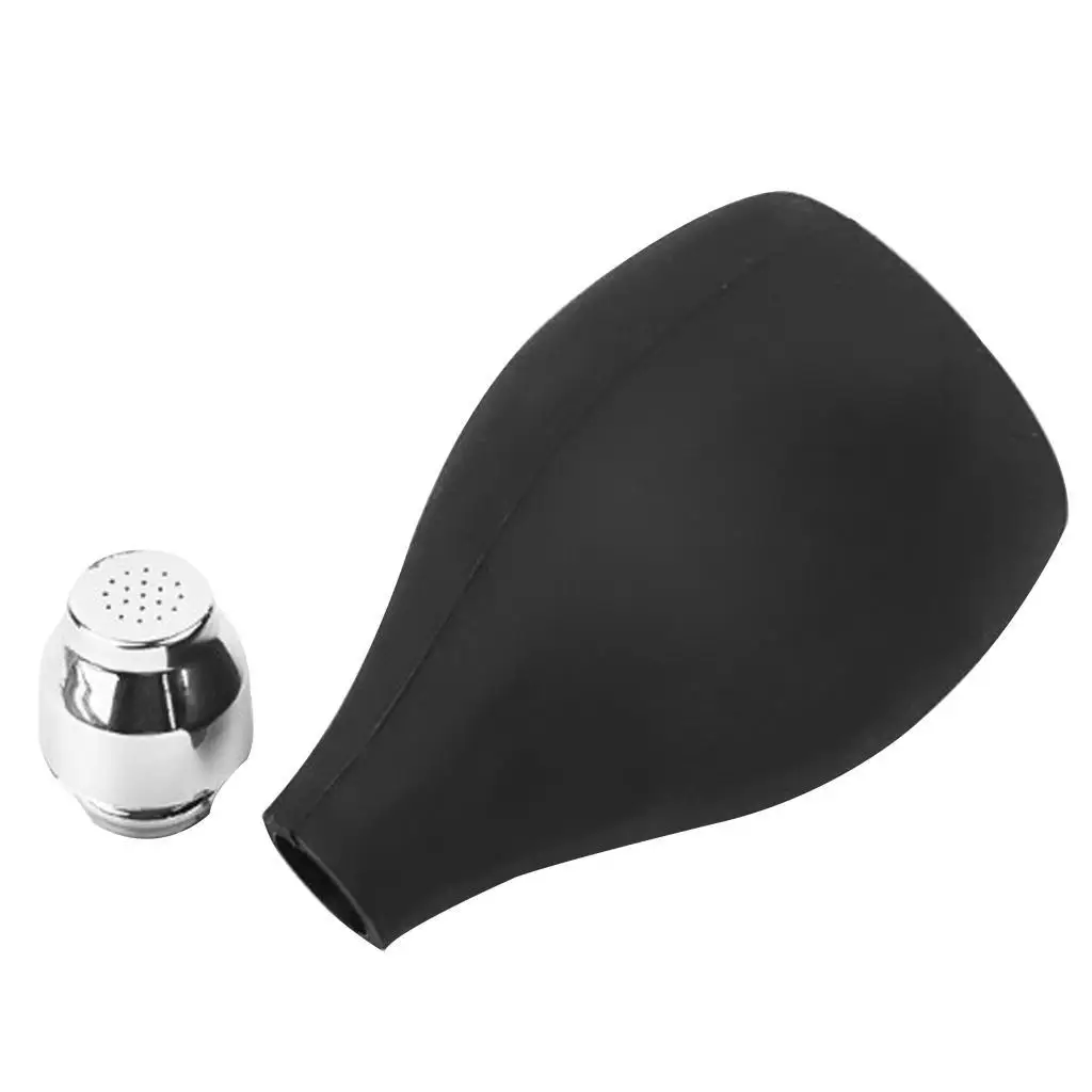 Barber  Spray Bottle Rubber, Empty  Blower, Refillable Hair Fiber Applicator (Black)