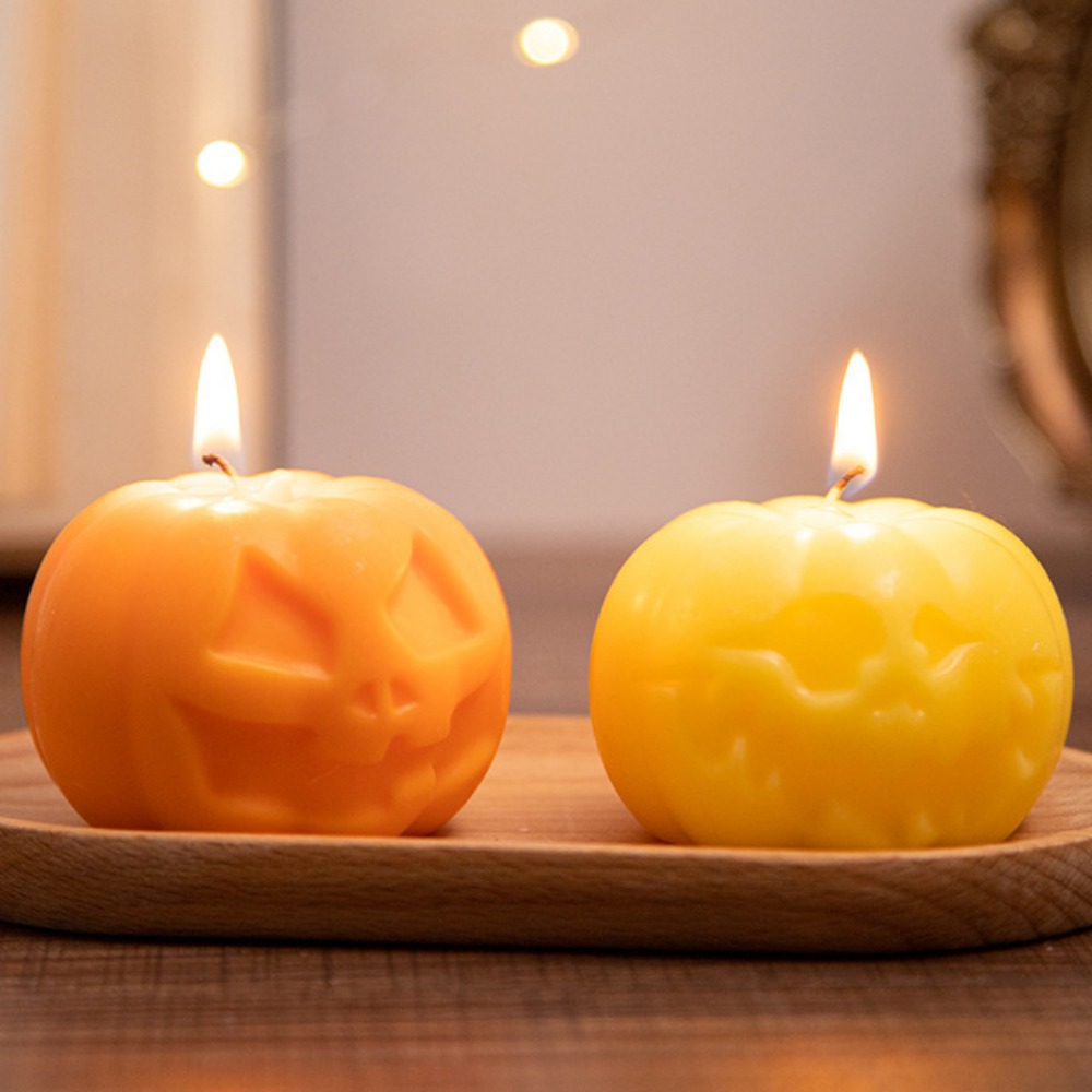 Description Picture 5 of itemHalloween Pumpkin Silicone Candle Mold Expression Squash Soap Resin Crystal Mould Festival Party Chocolate Making Set Desk Decor