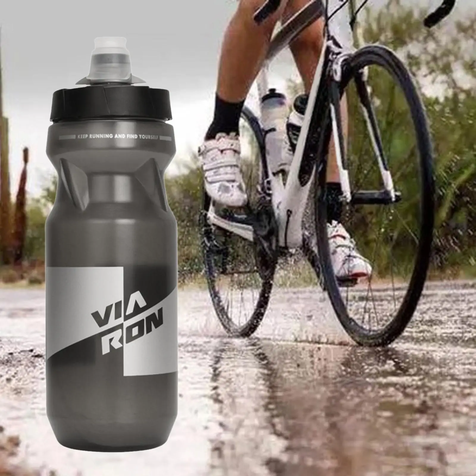 650ml Water , BPA- Drink Bottle for Outdoor Workout Road Bike Mountain Bike Lightweight