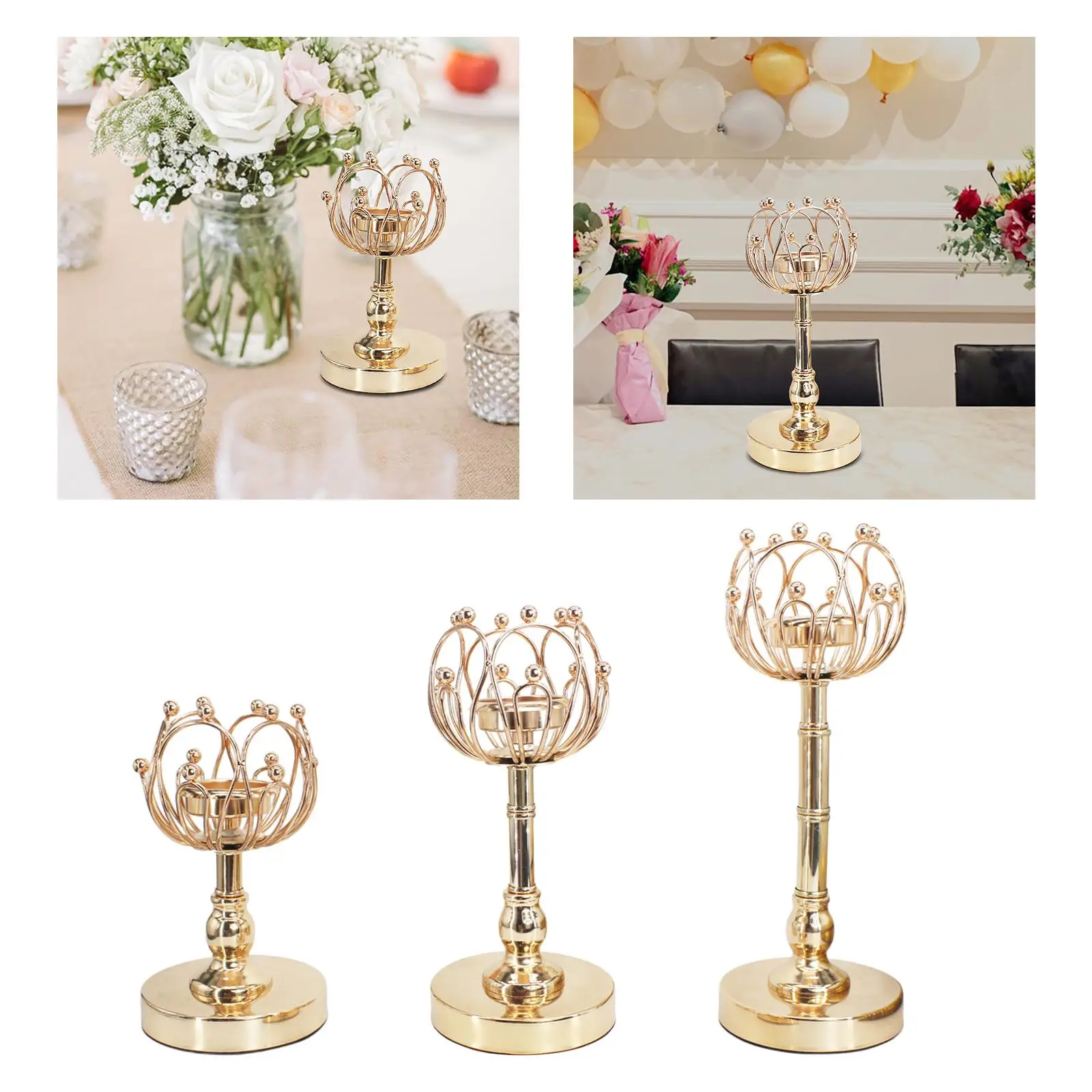 Luxury Pillar Candle Holders Dining Table Candlestick for Events Wedding Centerpieces Party Tabletop Ornaments