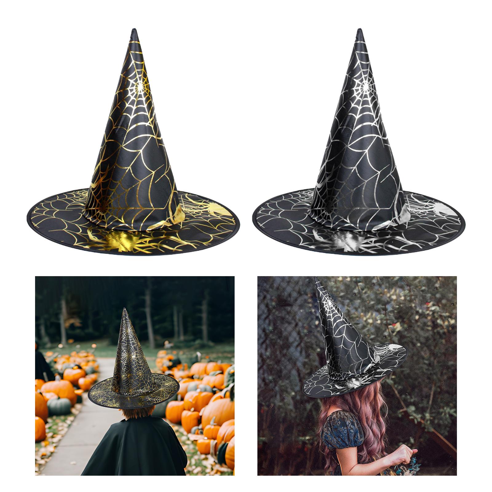 Witch Hat Fancy Dress Masquerade Creative Costume Accessory Show Pointed Hat for Kids Adult Men Women Unisex Role Play Festivals