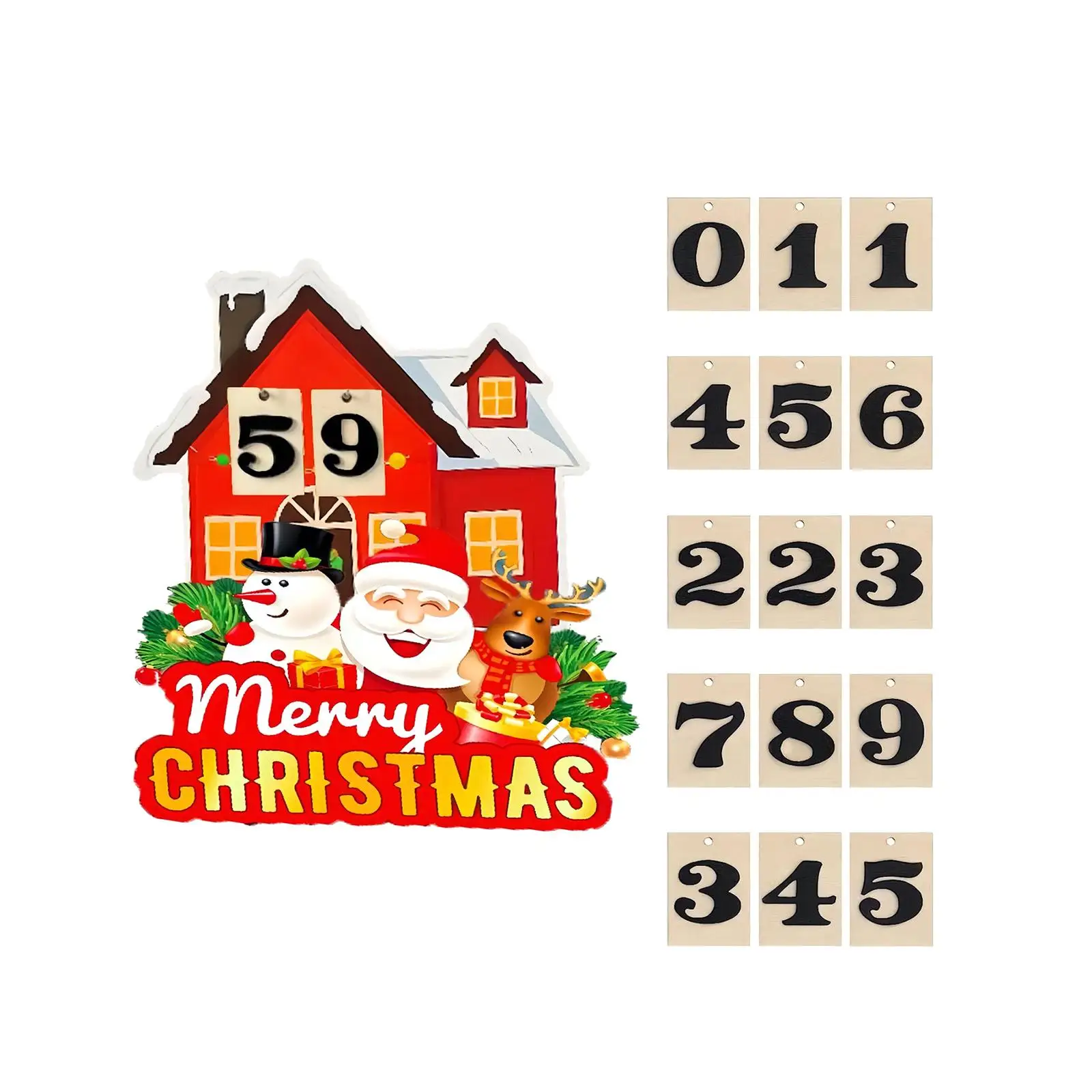 Christmas Advent Calendar Practical Lovely Holiday Gifts Home Ornaments Crafts for Outdoor Classroom Desk Bedroom Fireplace