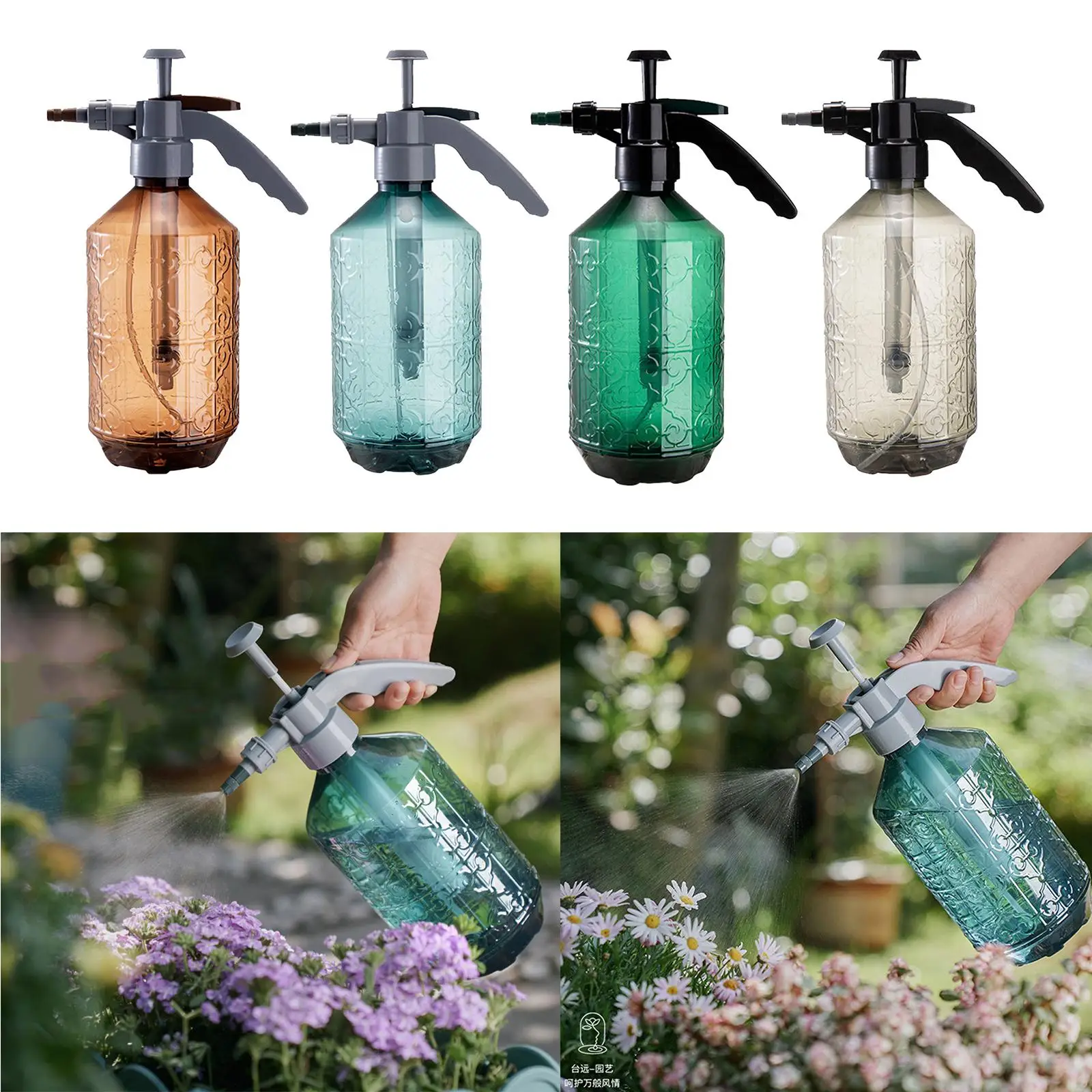 Handheld Watering Spray Bottle Adjustable Nozzle Watering Can Garden Tools