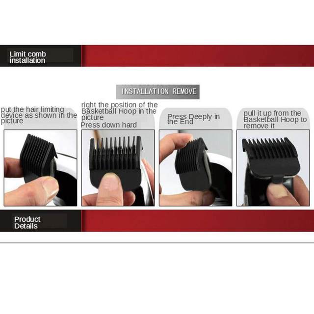 Electric Hair Trimmer Kit For Men With 4 Length Setting , Beard Trimmer