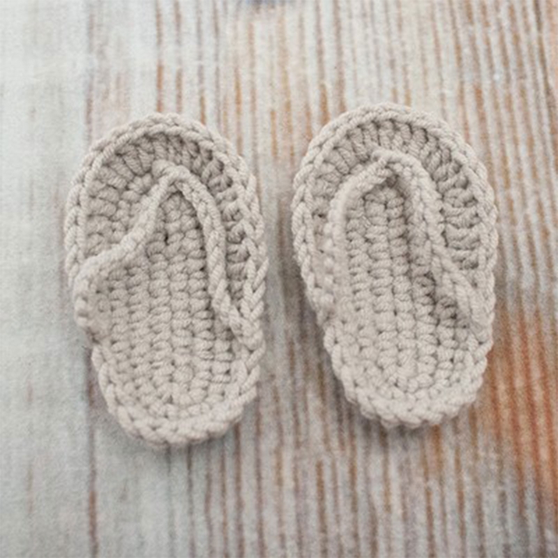Strickhausschuhe für Babys, Jungen und Mädchen, Fotografie-Shooting-Outfits, Mini-Flip-Flops A2UB – Detail 14