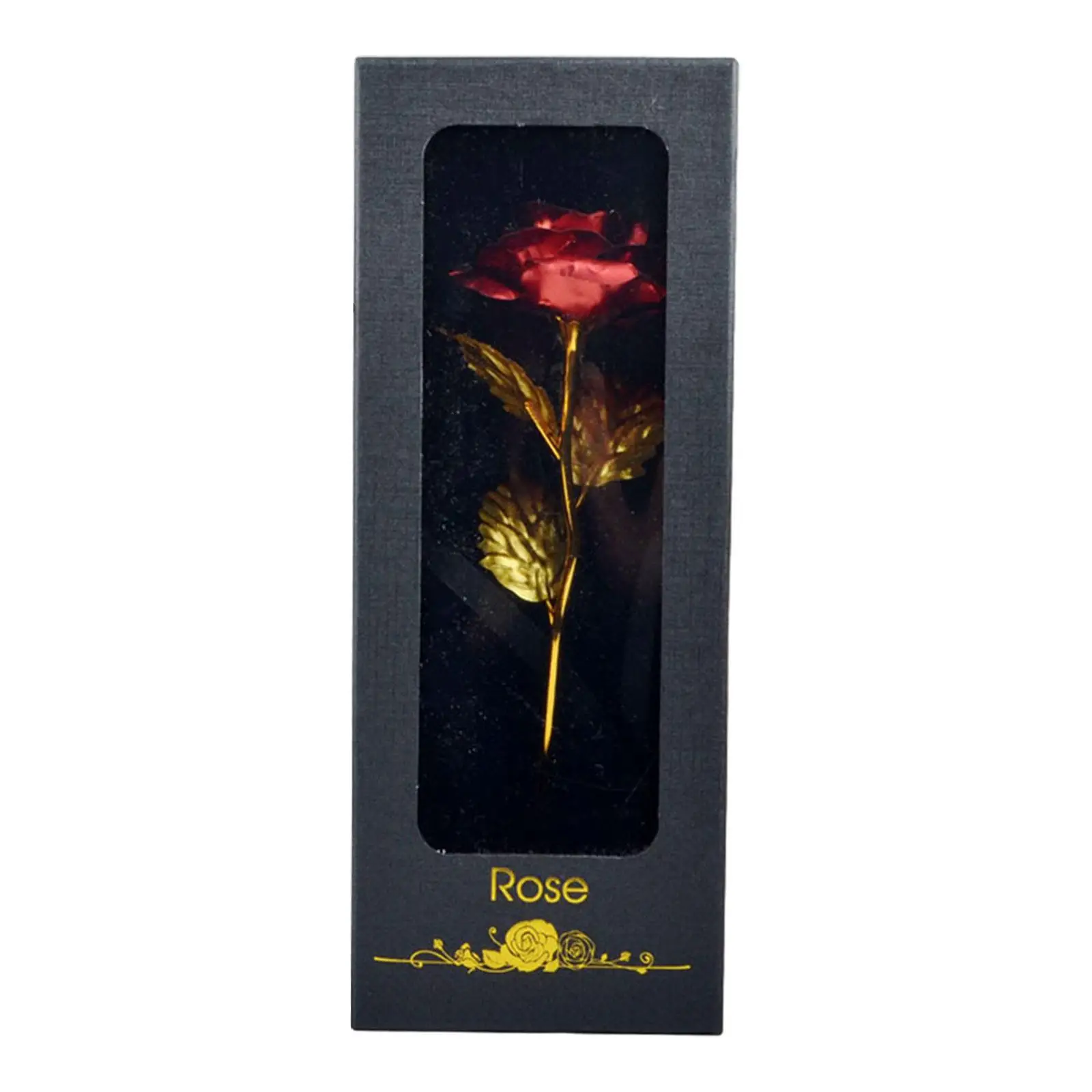 Rose Flower with Gift Box Valentines Day Gift Lifelike Floral Decorations for Girlfriend Mom Friends Restaurant Living Room