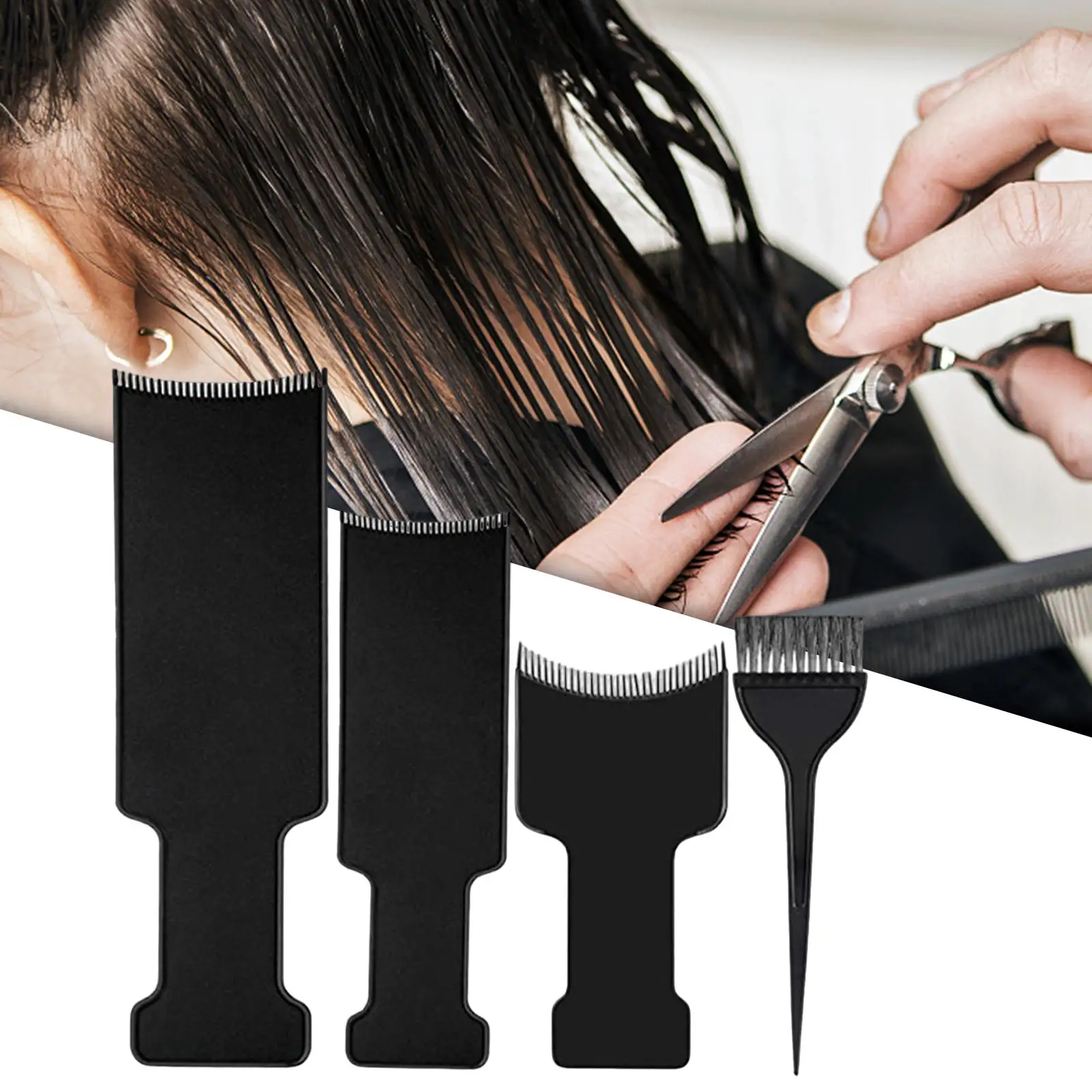 Professional Hair Coloring Board Tool Hair Dyeing Comb for Barber
