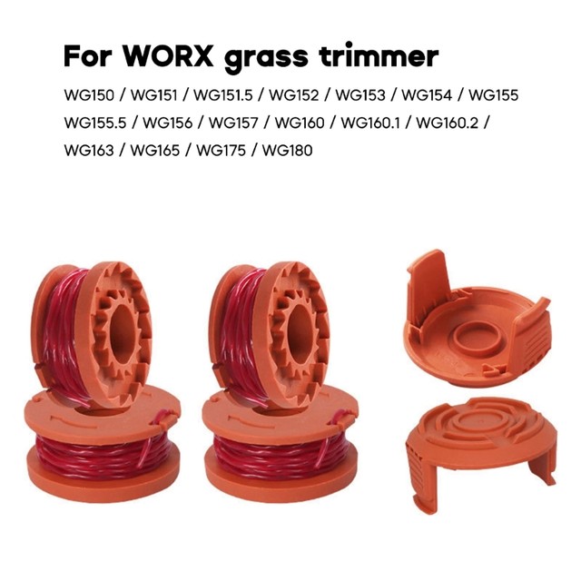 Grass Trimmer Spool Line Coils With Coil Lid Spool Line Cap Set