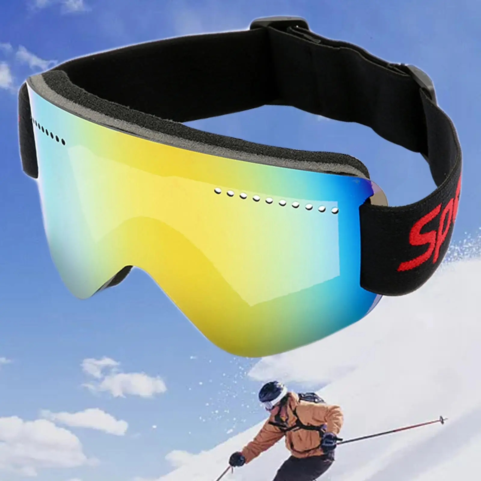 Ski Goggles UV Protection Adult Eyewear Over Glasses for Snow Sports Skating