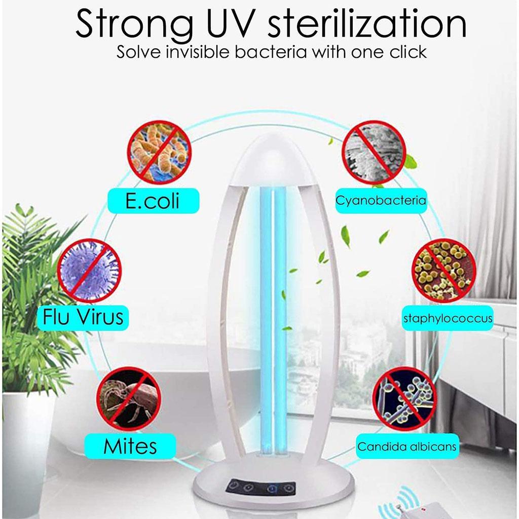 Ozone Ultraviolet Lamp UV Sterilization Light for Home Office Car Toilet Area