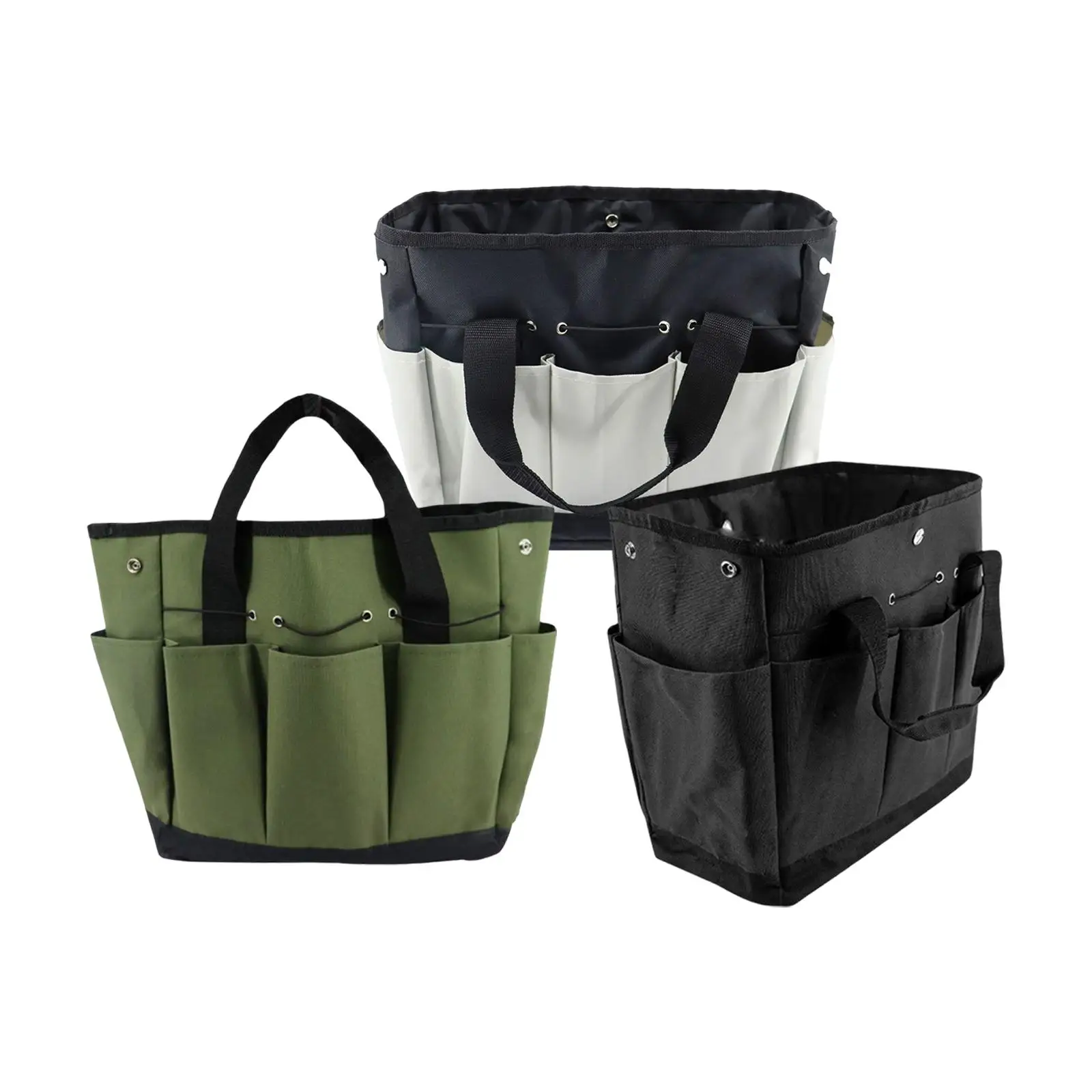 Heavy Duty Garden Tool Bag Durable Weaving Handles Strap for Gardening