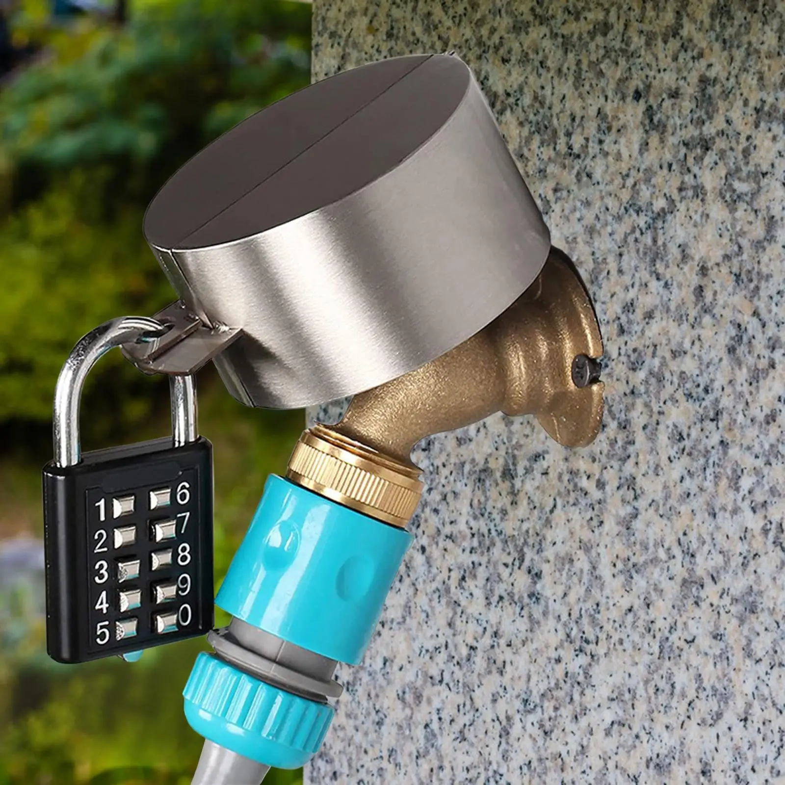 Outdoor Faucet Cover Locks System Easy to Use Multifunctional Retaining Device Gate Faucet Locking Device for Outdoor Garden