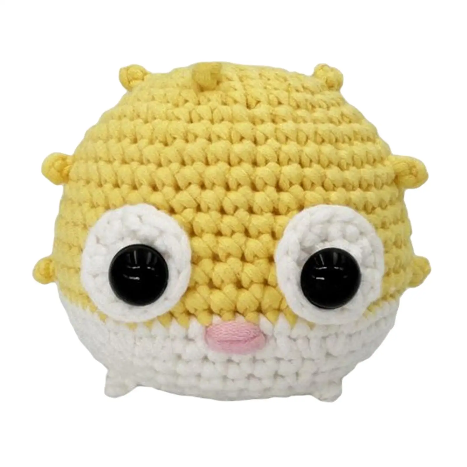 Animal Crochet Kit Make Your Own Starter Classic DIY Puffer Fish Doll Crochet Kit Beginner Crochet Kit for Birthday Gift Adults