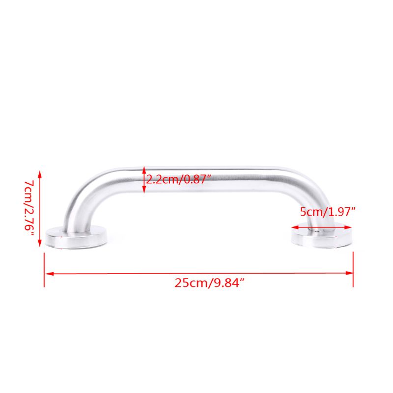 Description Picture 3 of item25cm Bathroom Shower Tub Handrail Stainless Steel Safety Toilet Support Rail Grab Handle Towel Bar