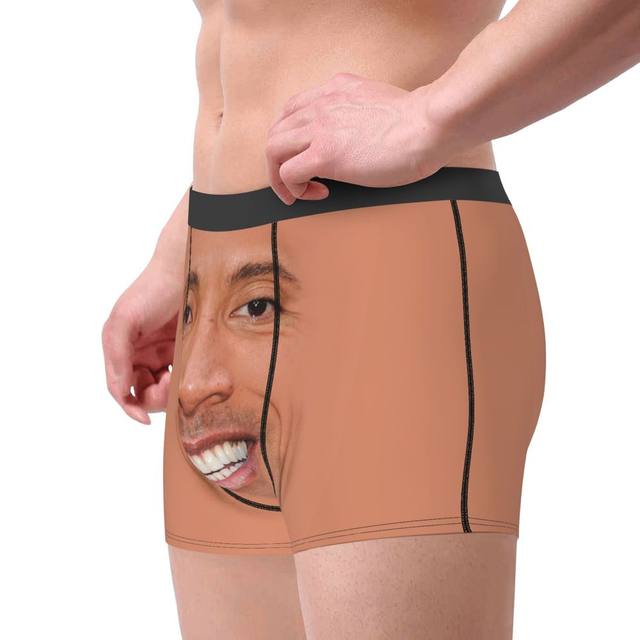 The Rock Face Dwayne Men Underwear American Actor Johnson