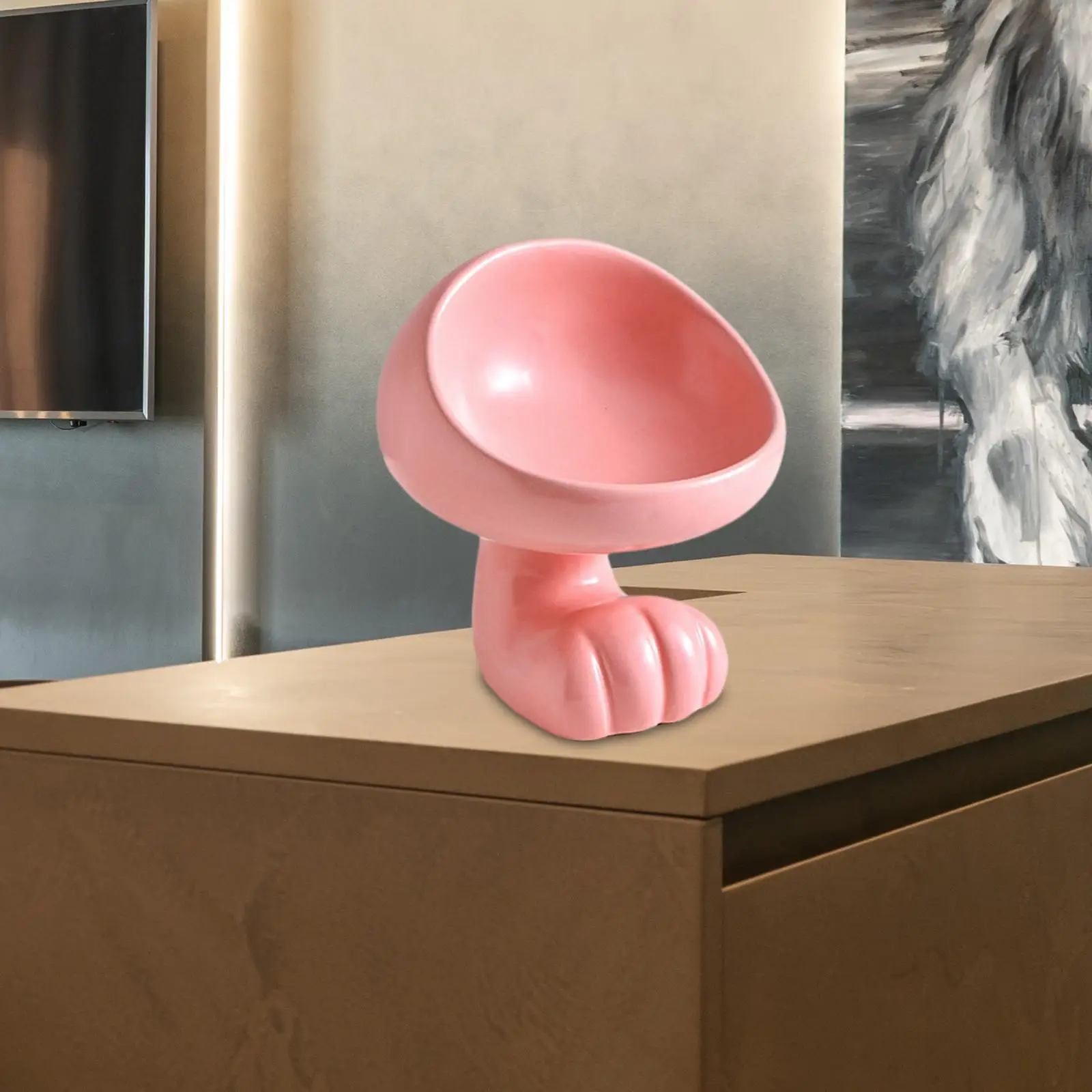 Snack Holder Novelty Ceramic Sculpture Ornament Large Mouth Storage Bowl Desk Organizer for Dining Porch Table Home Bedroom