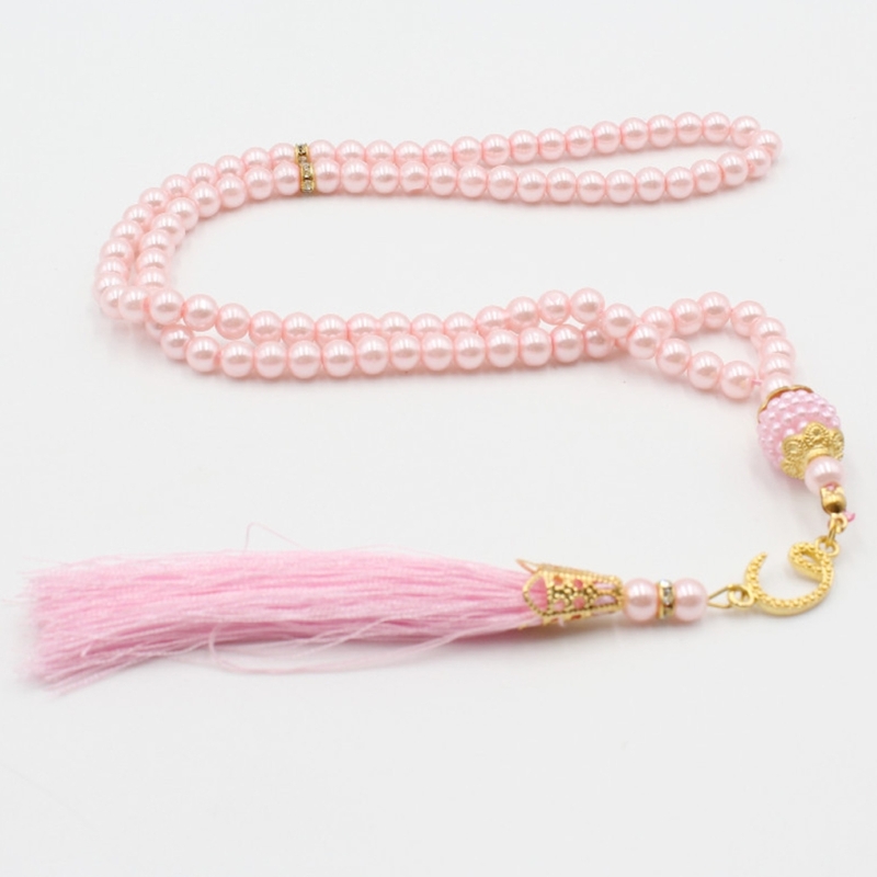 6mm Allah Mohammed Rosenkranz Tasbih Muslimischen Gebet Perlen Türkische 99 Perlen Perlen Charme Misbaha Meditation Armband Halskette Y08E – Detail 7