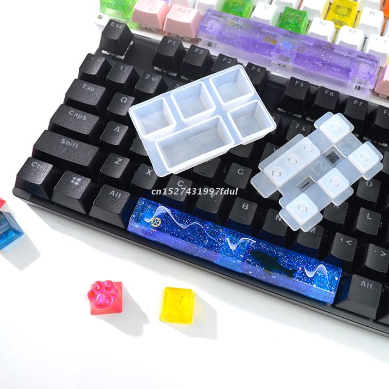 Epoxy Resin Mold Computer PC Gamer Pet Paw Keycaps Silicone Molds Compatible for Cherry MX Mechanical Gaming Keyboard