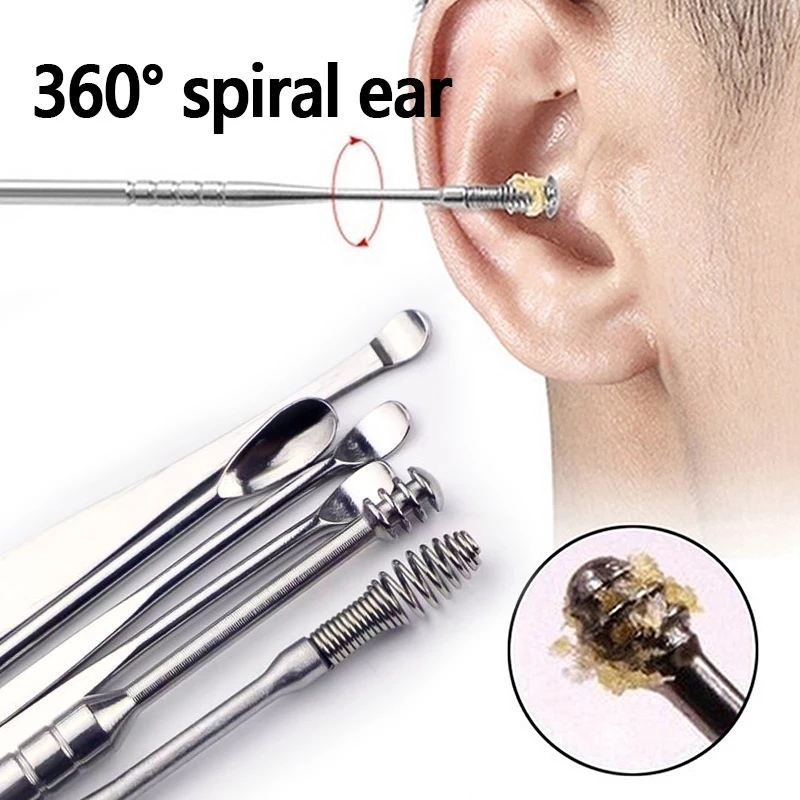 Best of 6Pcs / set Ear Cleaner Ear Wax Pickers Stainless Steel Earpick Wax Remover Piercing Kit Earwax Curette Spoon Care Ear Clean Tools Reviews & Tips