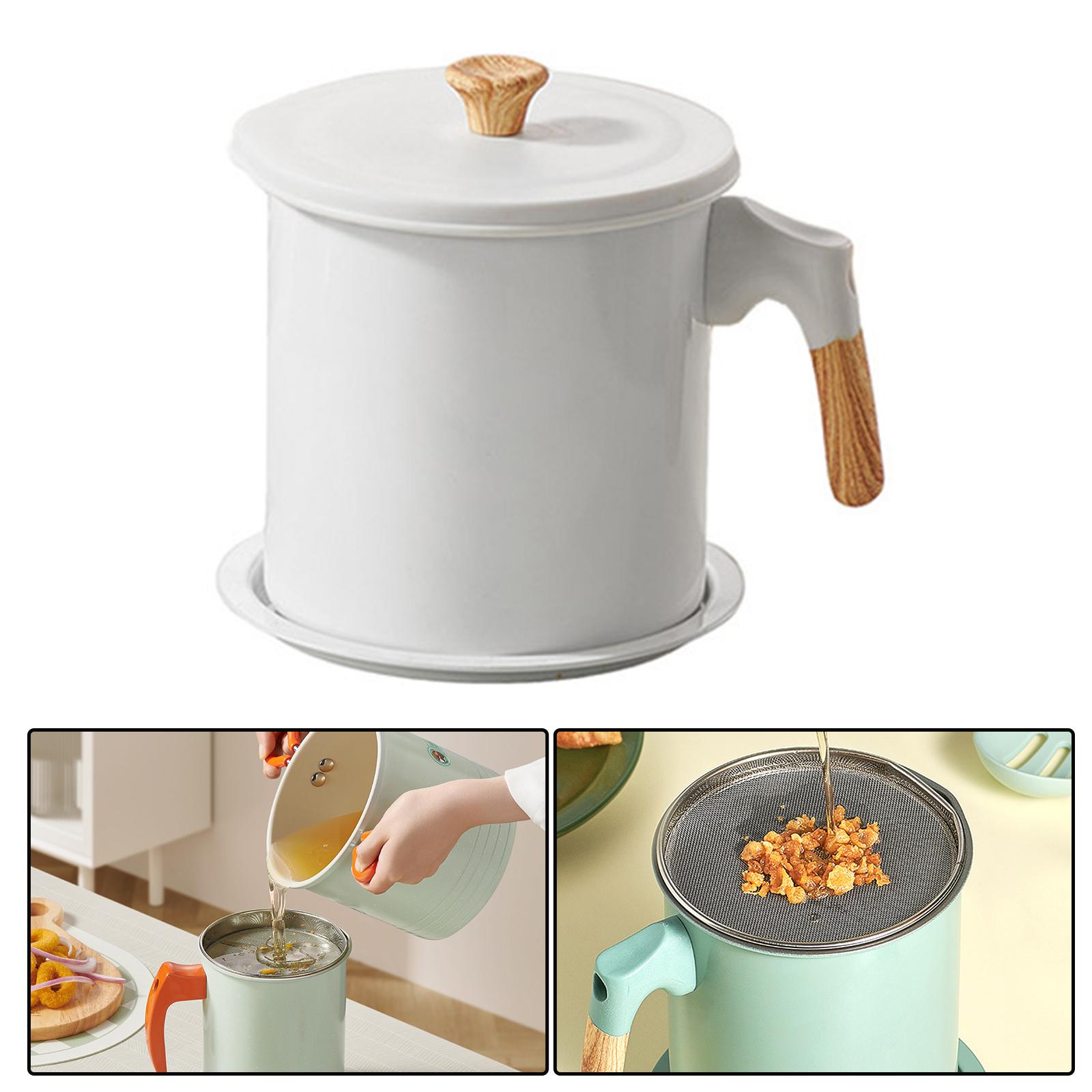 Small Deep Fryer Pot with Strainer Oil Saving Nonstick Heightened .4L Cooking Fryer Frying Home French Fries Chicken
