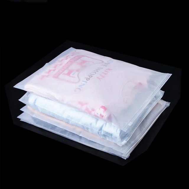 Value Pack Transparent Frosted Zipper Bags Clothing Zipper - Temu