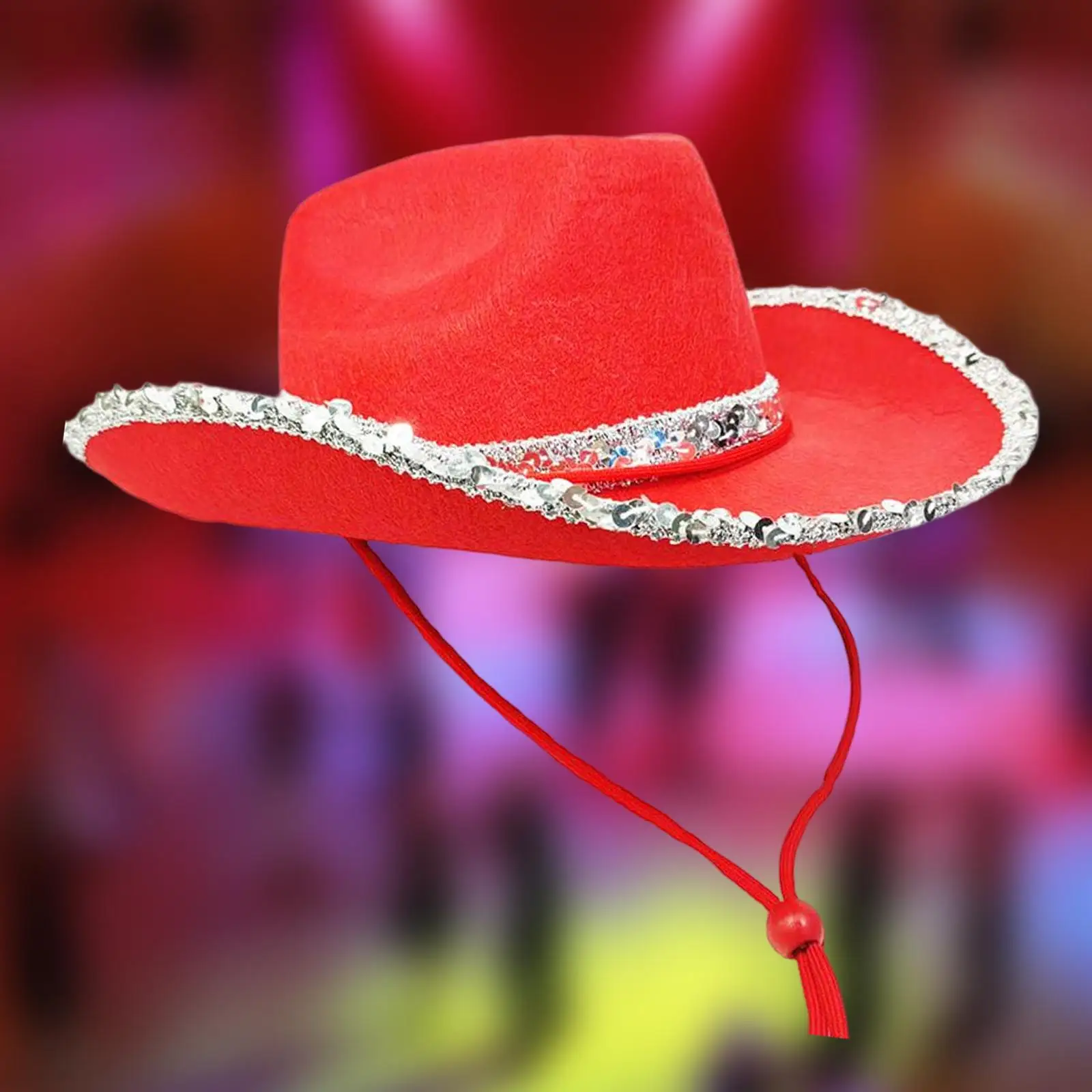 Western Style Cowboy Hat Unisex Adult Casual Cowgirl Hat for Wedding Holiday Music Concerts