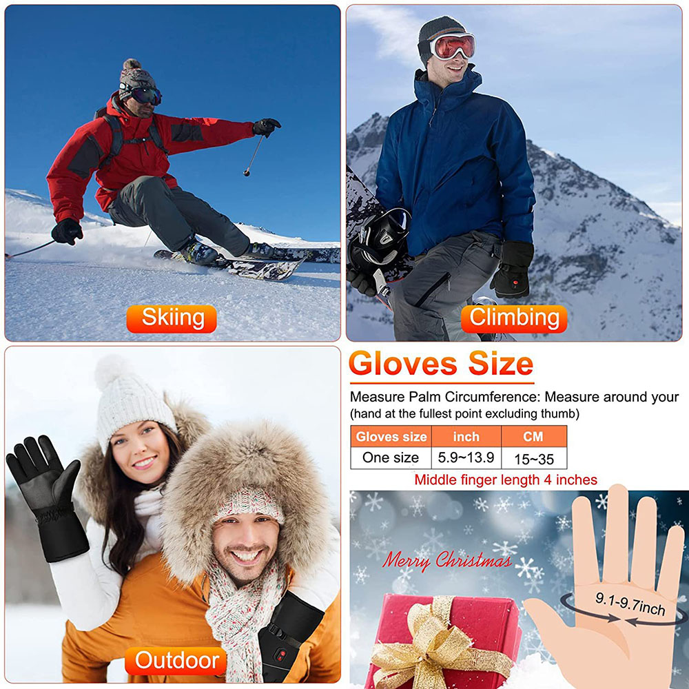 Winter thermisch beheizte Handschuhe verstellbare Hand wärmer handschuhe für Frauen Männer – Detail 8
