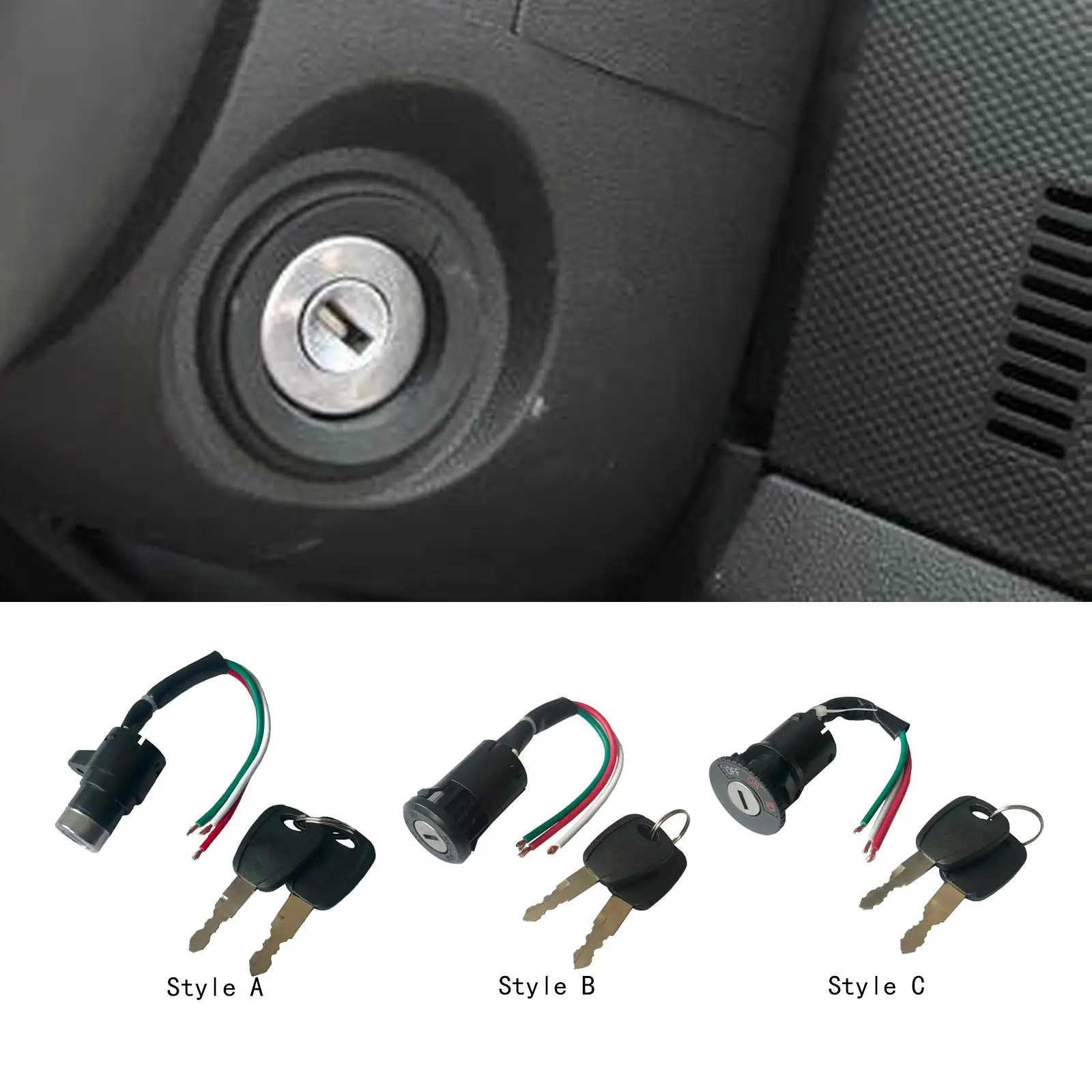 Battery Safety Lock Portable Ignition Switch Battery Safety Lock Battery Box Lock Key Switch for Electric Vehicle