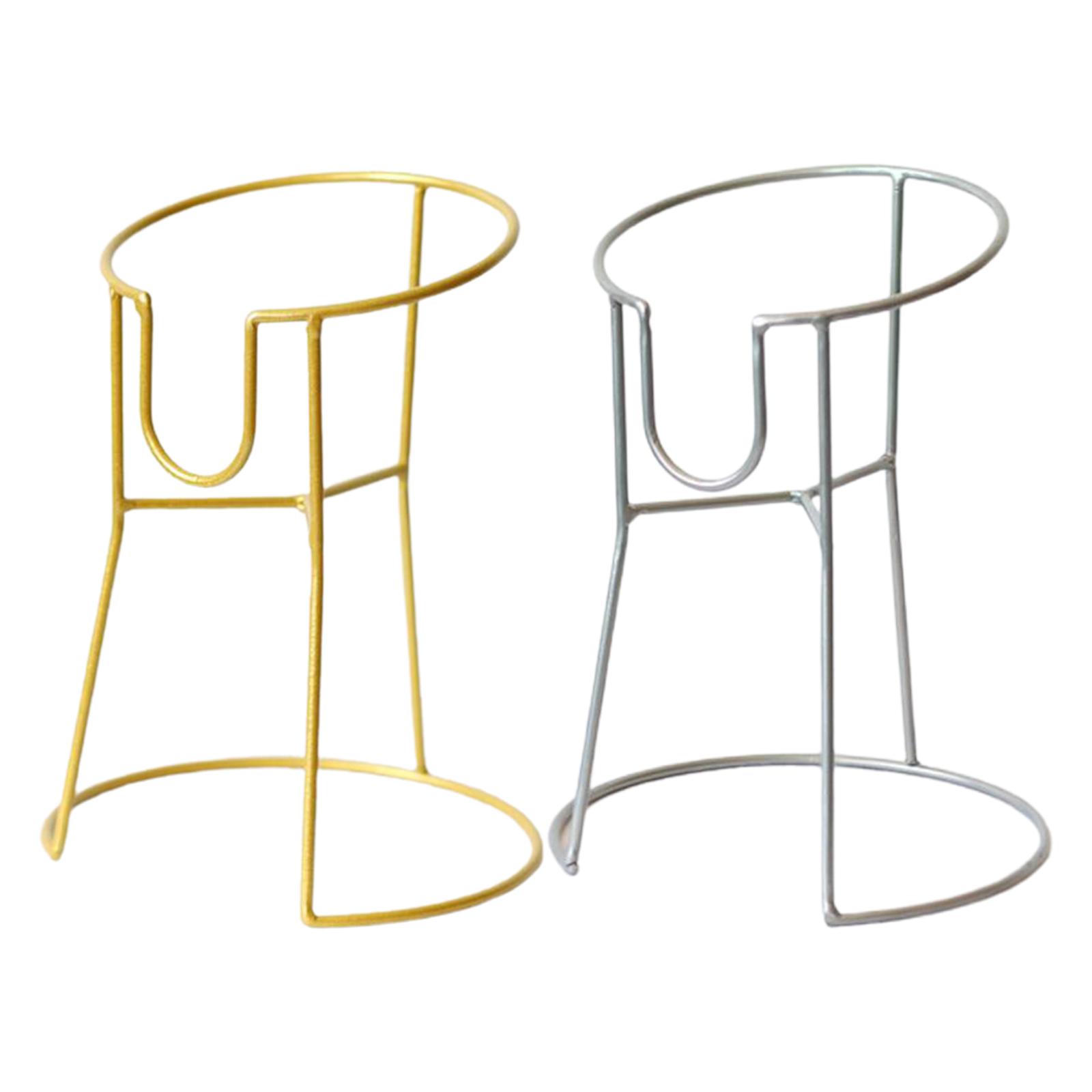 Iron Drink Dispenser Stand 4.7inch Dia. Lemonade Containers Glass Jar Stand Round for Weddings
