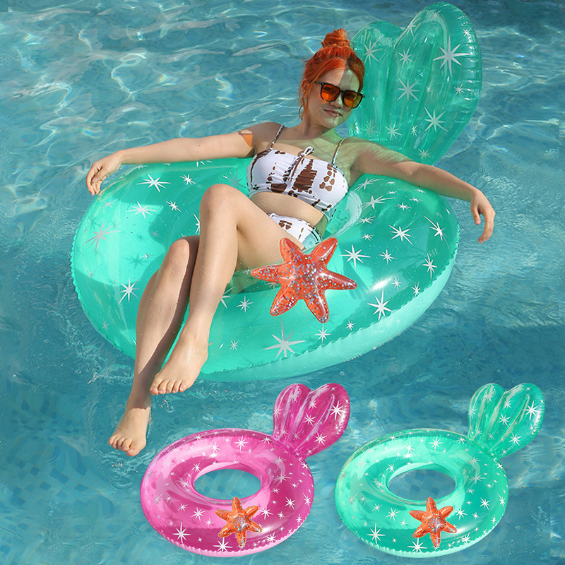 Title 6, Clear Mermaid Swim Tube Inflatable Toy Floating...