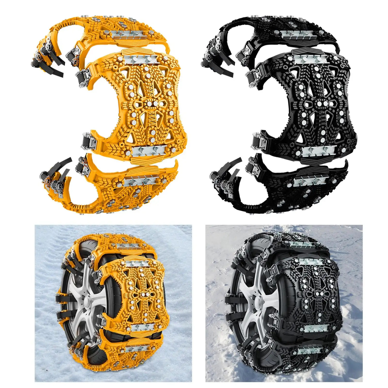 Car Wheel Tire Ice Snow Chain Strong Grip Portable Winter Security Chain for Downhill Survival Traction Durable Lightweight