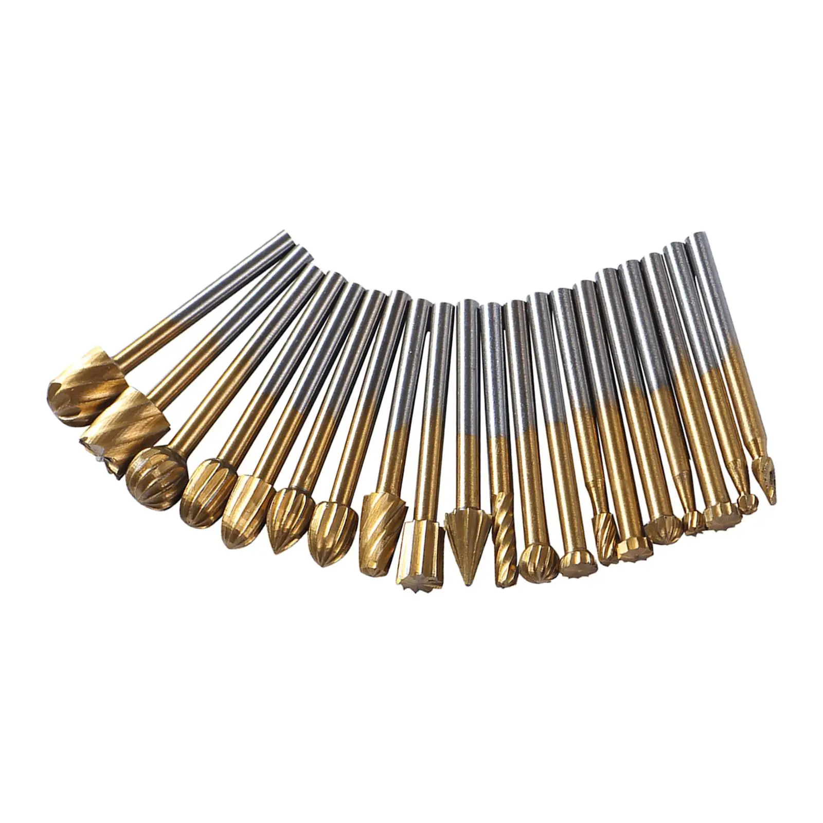 20x Rotary Drill Set, Milling Cutter Power Tool Polishing Rotary Tools for Steel and Wood Working Drilling Sculpting DIY Jewelry