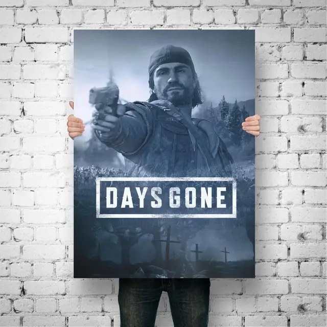 Days Gone Video Game Rare Promo Mini Poster Framed PS4