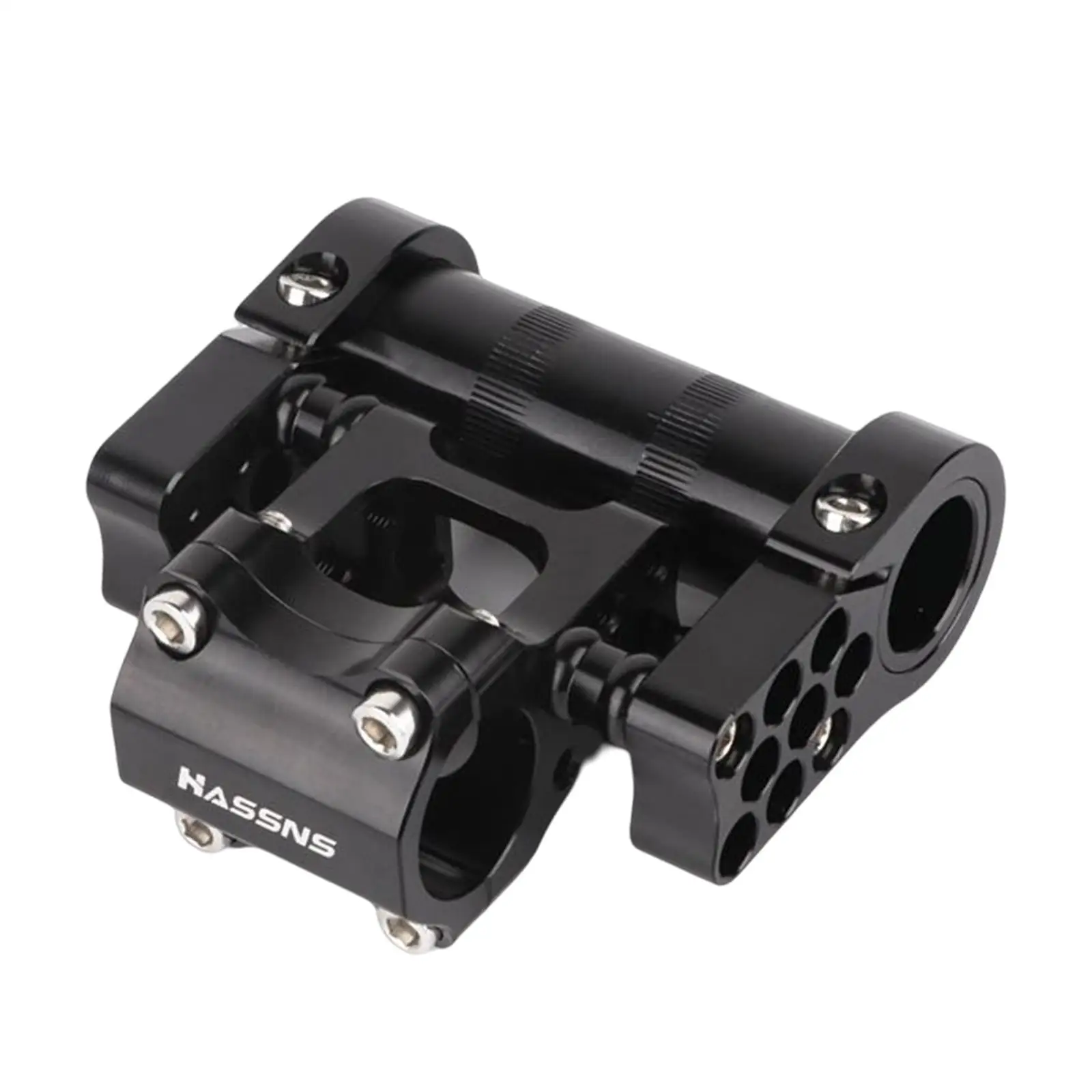 Bicycle Handlebar Raiser Double Stem Riser Hollowout Diameter 25.4mm Lightweight Head up Adapter CNC for BMX MTB Repair Parts