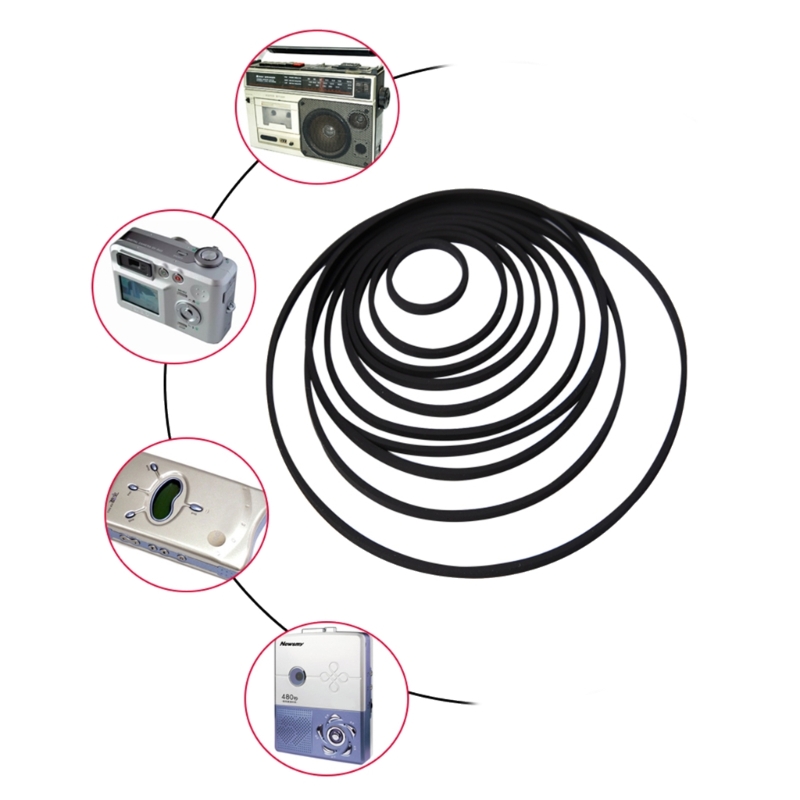 5 Stück 2 mm quadratisch gefalteter Gummiriemen für Recorder, CD-ROM-Videomaschinen, DXAC – Detail 6