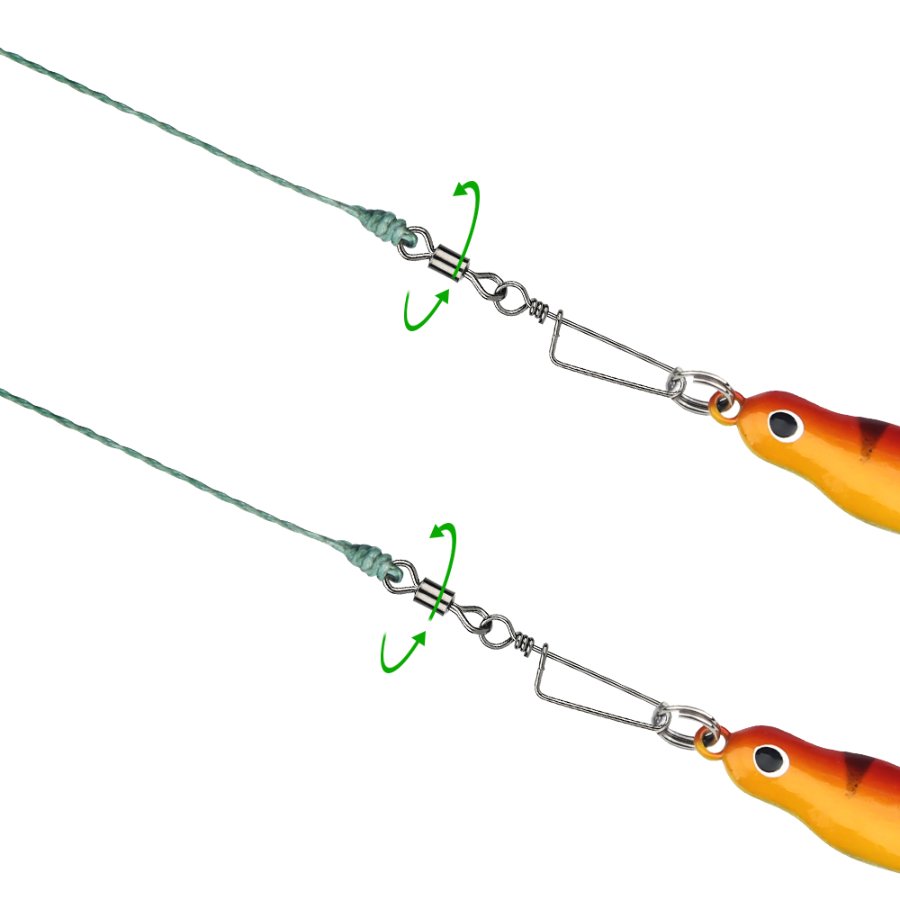 DNDYUJU 10-30X Angeln Wälzlager Wirbel Solide Ring Interlock Snap Für Angelhaken Köder Angeln Stecker Tackle Zubehör – Detail 9
