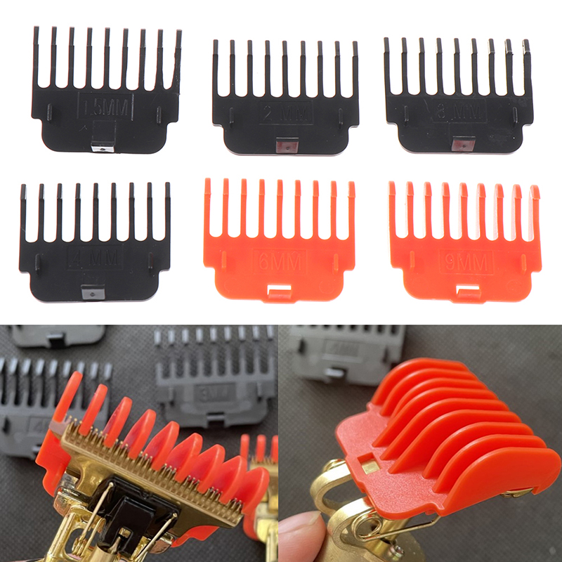 Description Picture 3 of item1 Set T9 Hair Clipper Guards Guide Combs Trimmer Cutting Guides Styling Tools Attachment Compatible 1.5/ 2/ 3/ 4/ 6/ 9mm
