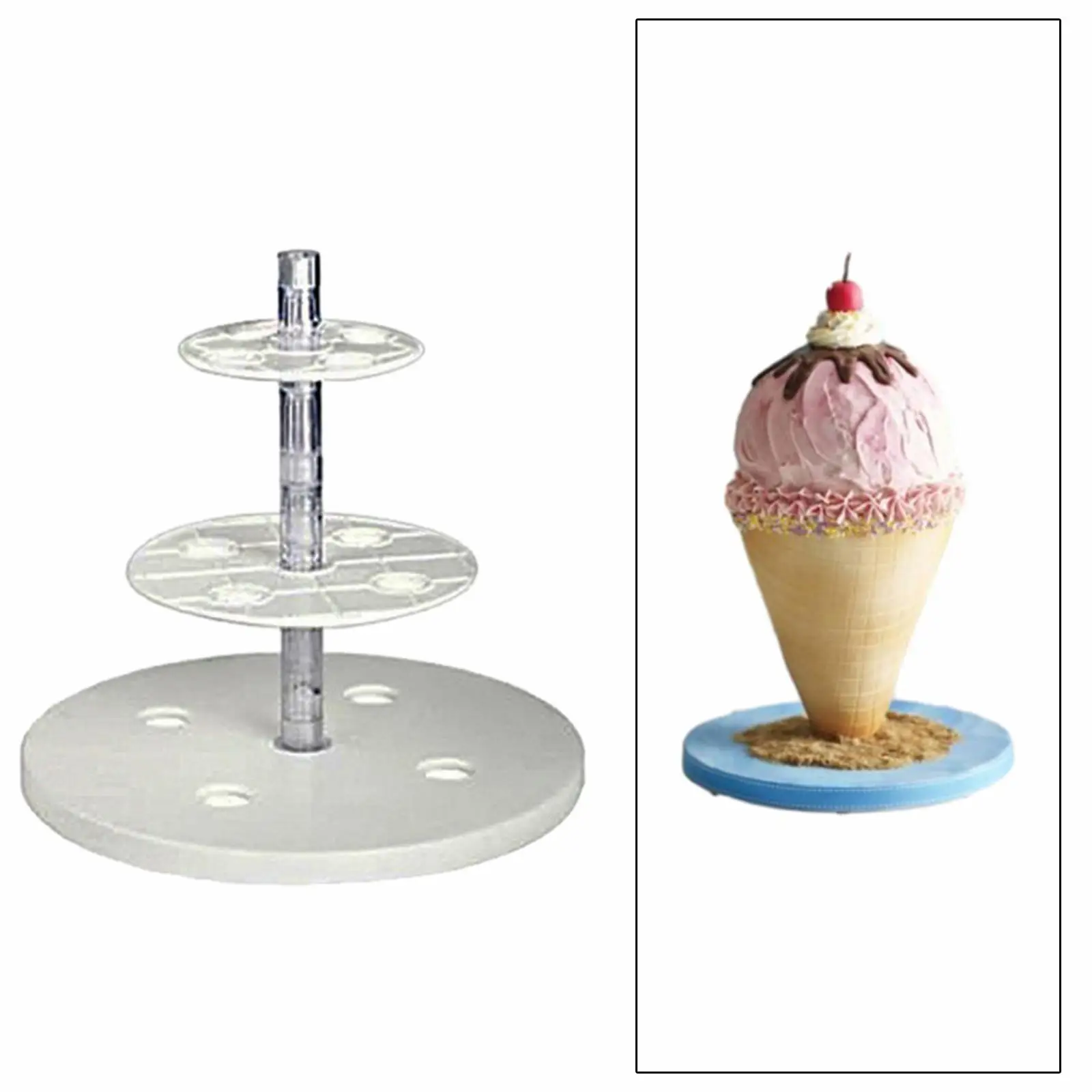 3 Tier Cake Stand Pastry Stand Pouring Cake Stand Centerpiece Tier Cake Support for Wedding Birthday Parties Celebration Cupcake