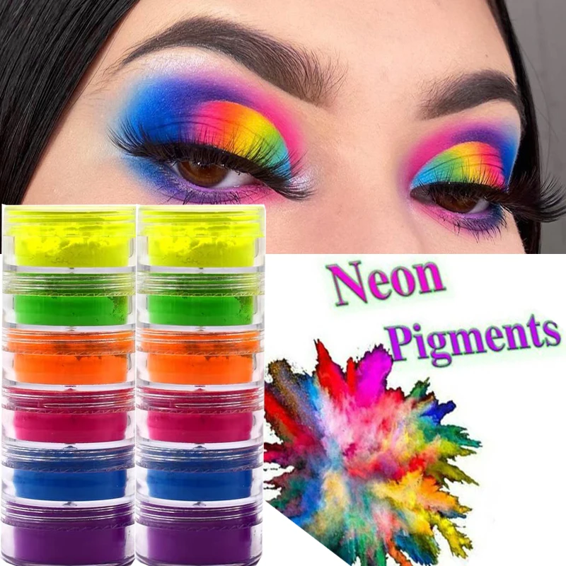 Best of 6 Colors Eyeshadow Powder Matte Nude Waterproof Long Lasting Neon Pigment Colorful Nail Art Powder Easy To Wear Eyes Makeup Tool Reviews & Tips