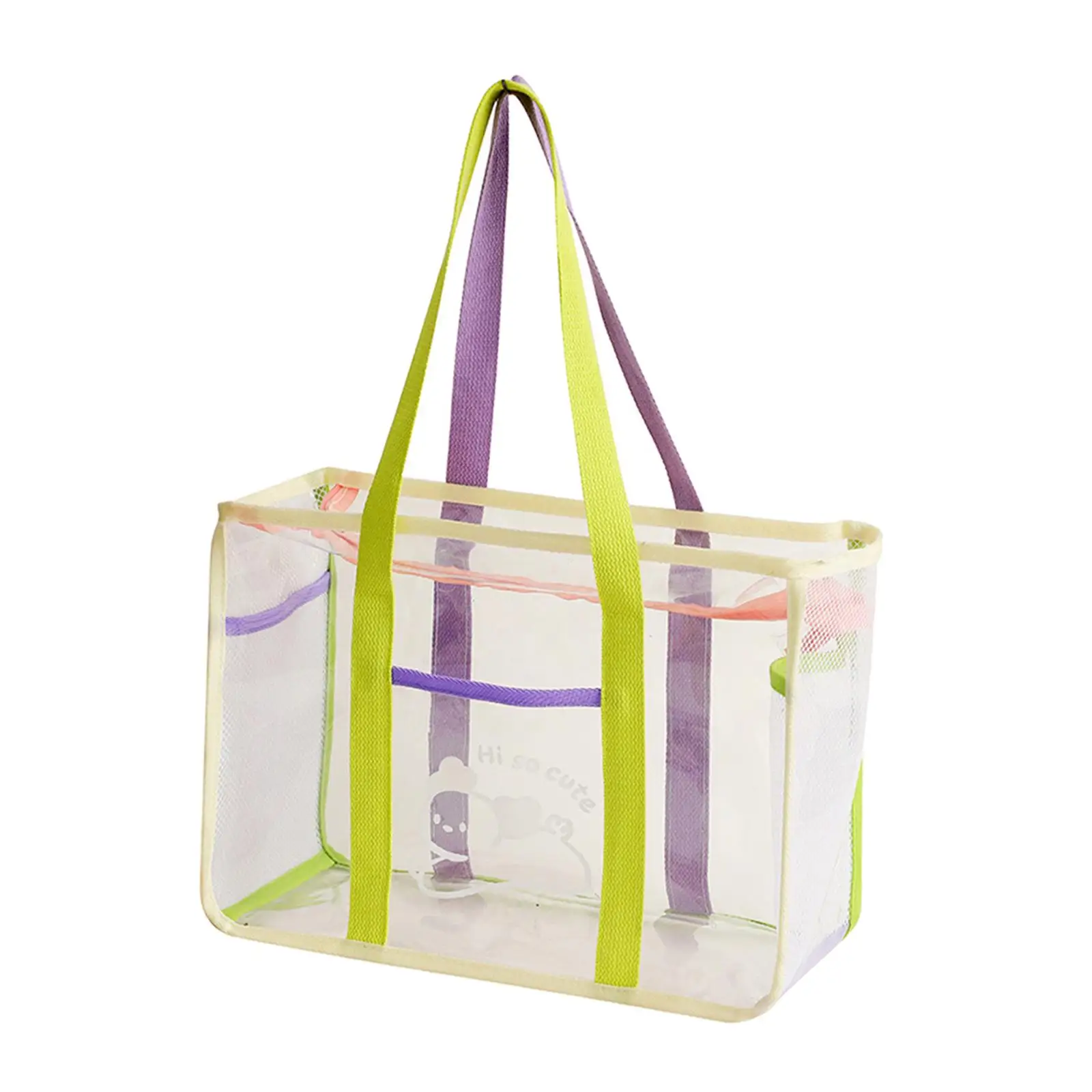 Transparent Bag Durable Pouch Travel Bags Stylish Versatile Girls PVC Clear Tote Bag for Swimming Office Vacation Camping Hiking