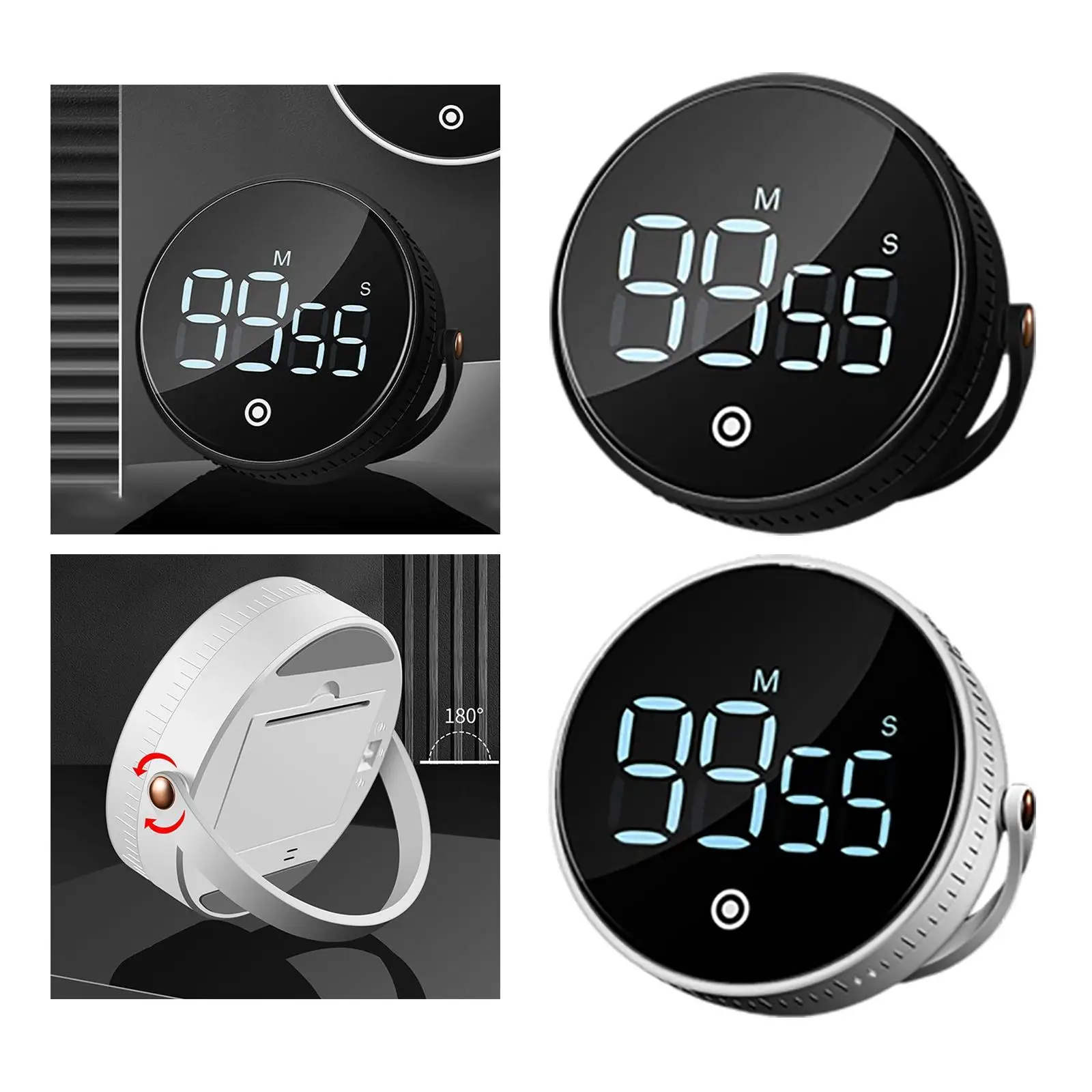 3inch Large LED Magnetic Countdown Timer Twist One Button Operation 99 Minutes Time Timer Digital Kitchen Timer for Fitness Work