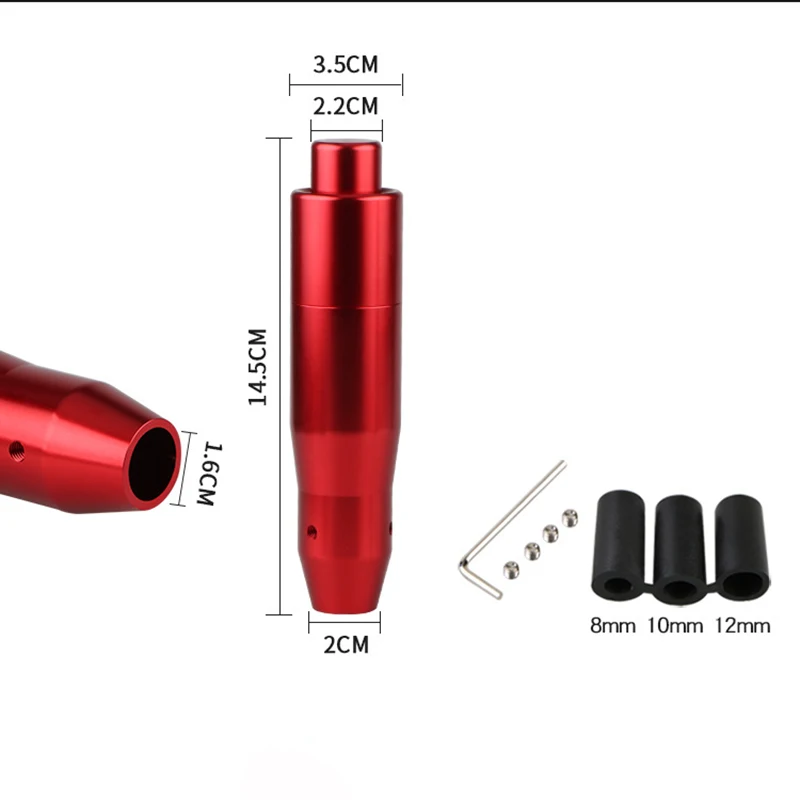 Perilla de cambio universal de aluminio con detalle del acabado mecanizado
