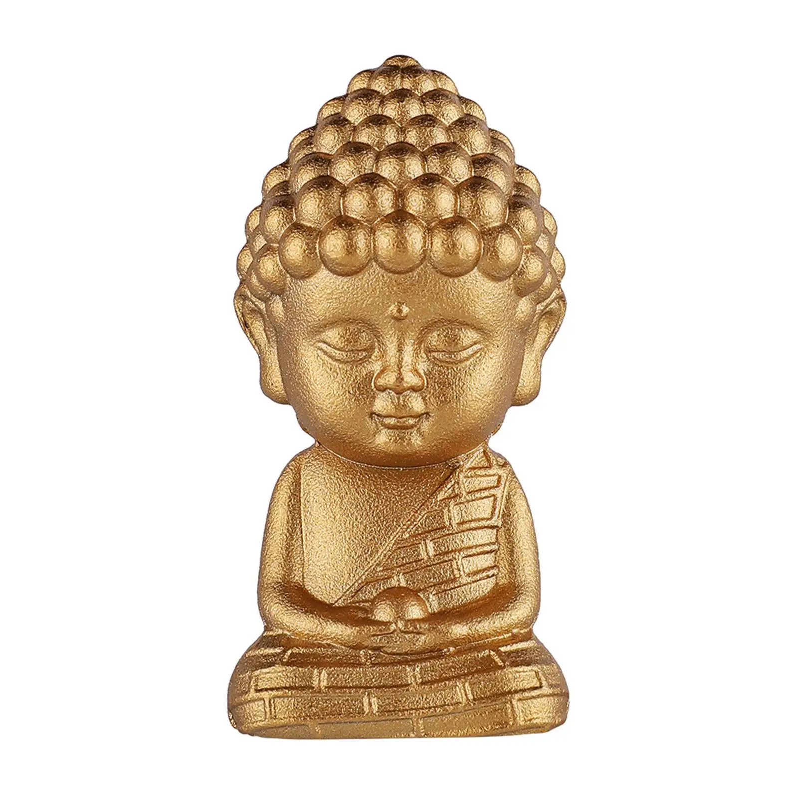 Miniature Buddha Statue Decorative Collectibles Fengshui Furnishing Gifts Sculpture for Living Room Housewarming Study Office