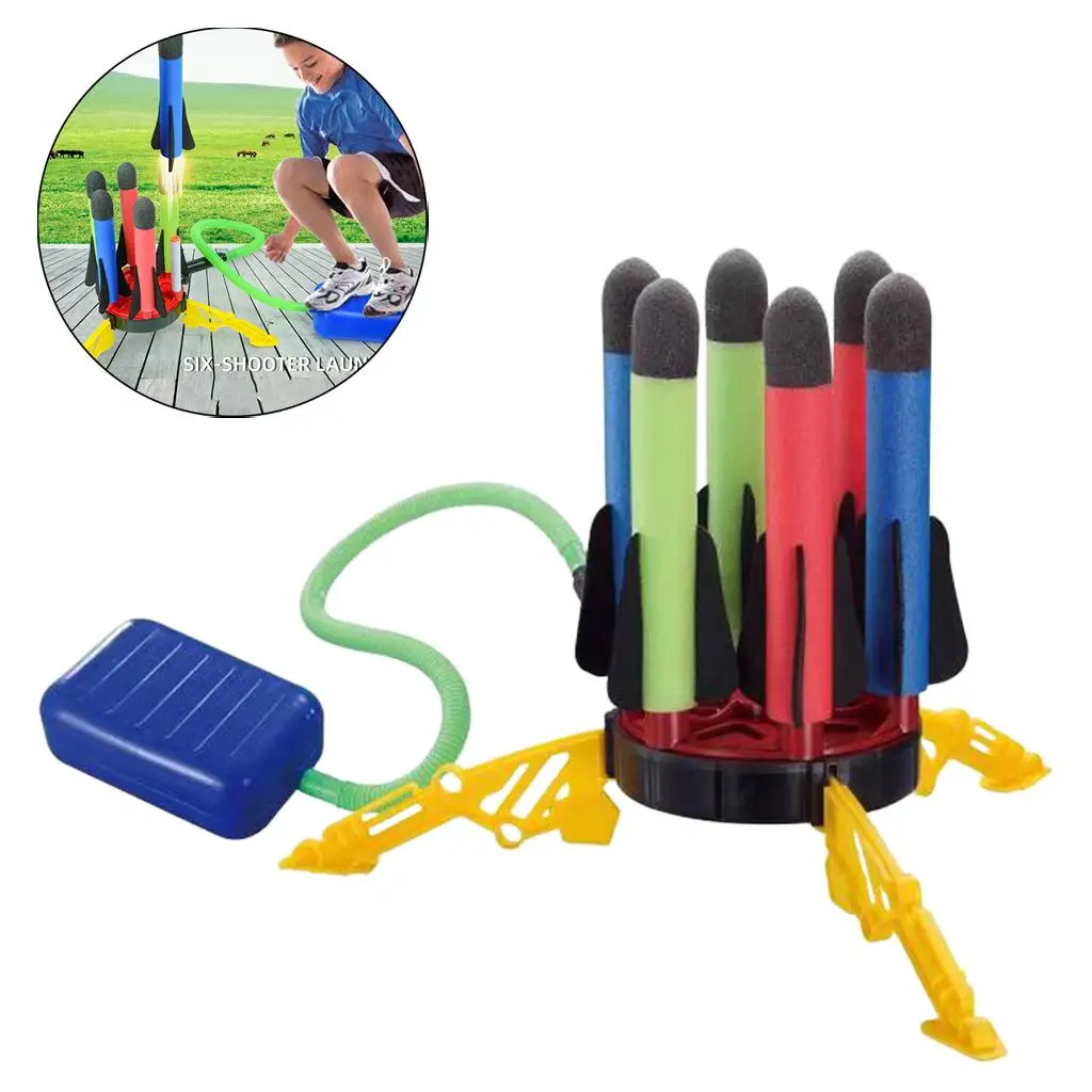 Rocket er, 6 Colorful Foam Rockets and Sturdy er   Pad,  Toy + Years Old