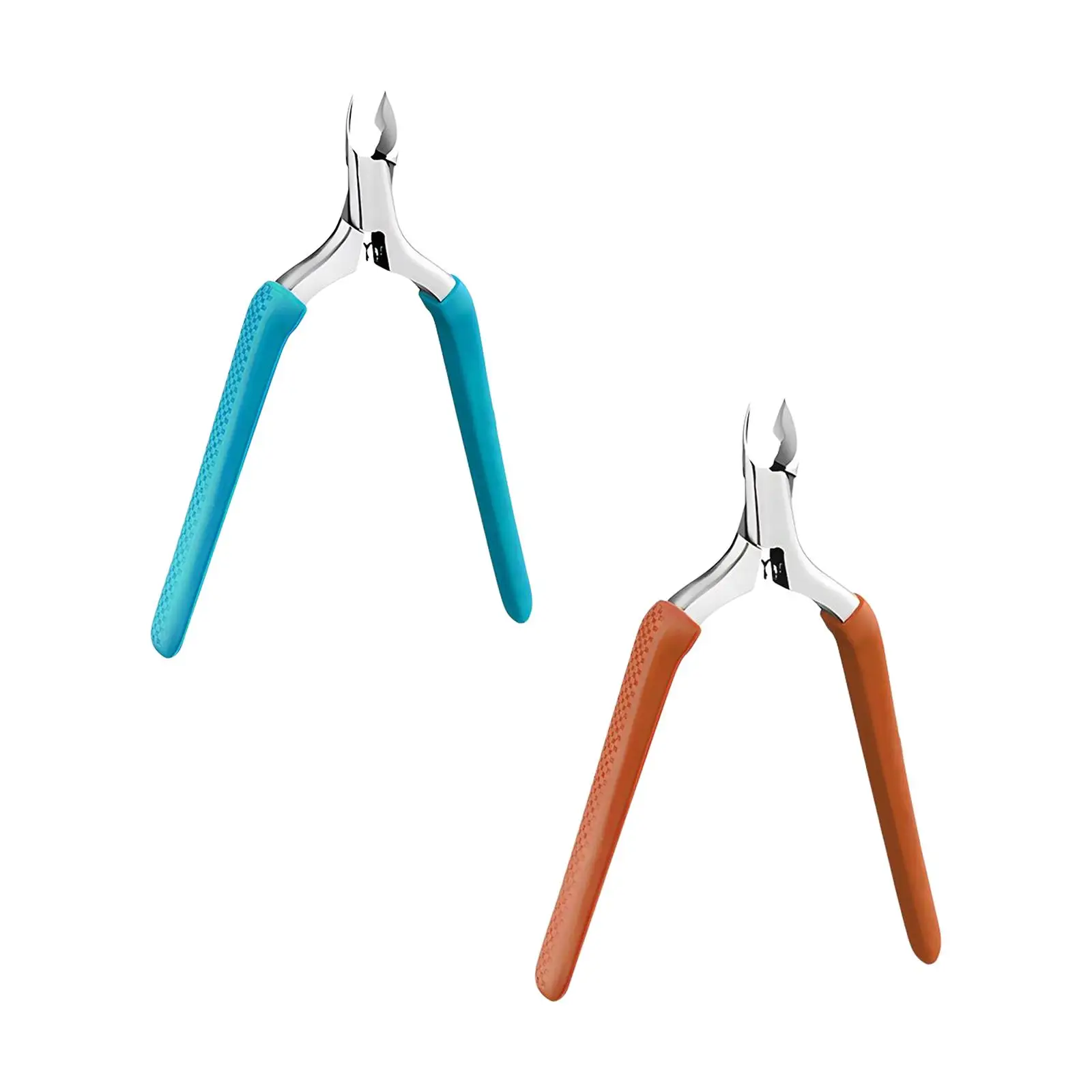 Cuticle Nipper Sturdy with Cuticle Pusher Cutters Anti Slip Professional Nail Cuticle Trimmer for Fingernails and Toenails