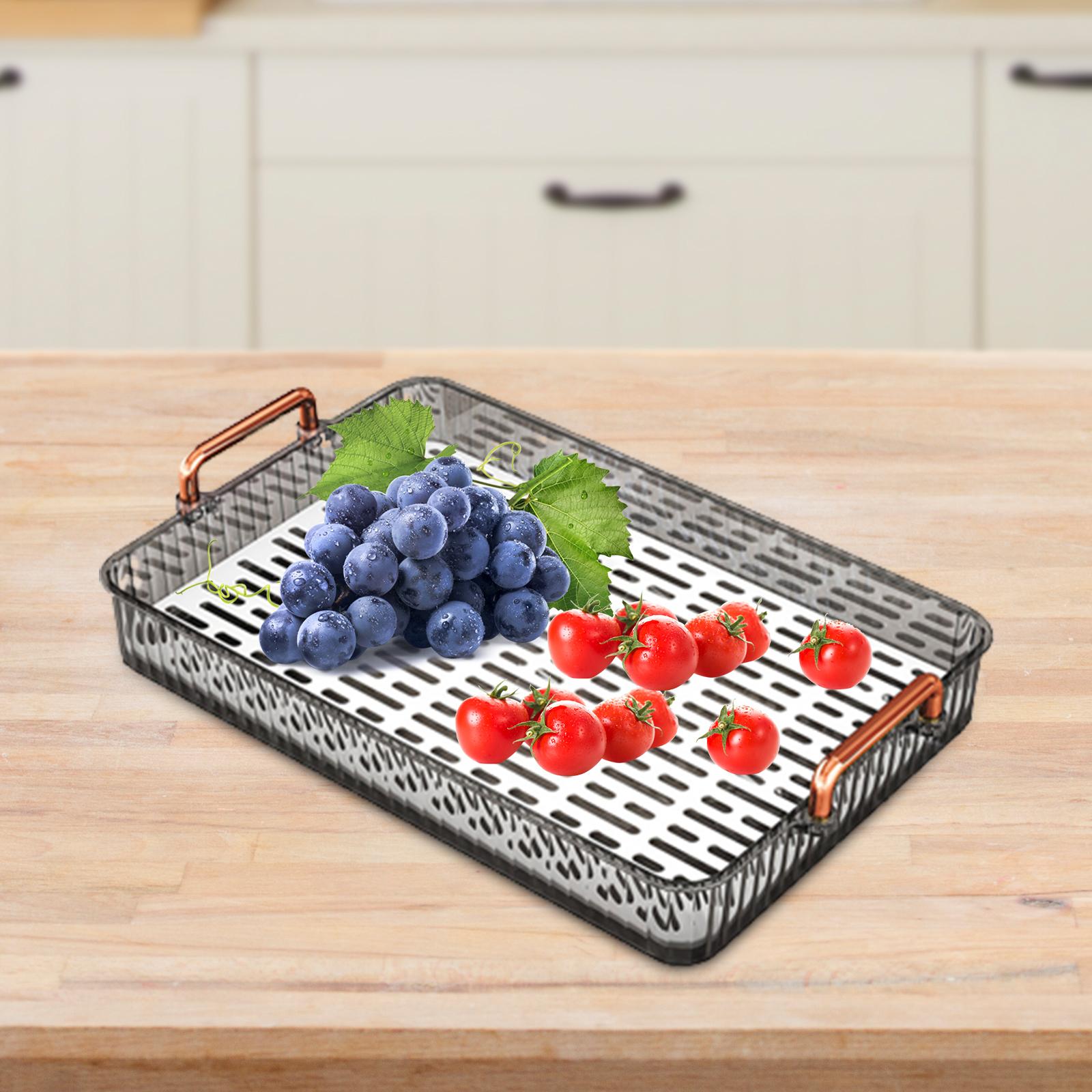 Serving Tray Drainer Tray Tableware Cosmetic Perfume Makeup Display Jewelry Tray for Dressing Room Party Home Table Centerpiece