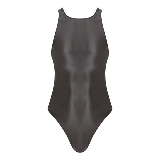 Mens Glossy One Piece Swimsuit With Cutout Back And Stretchy Pro Wrestling  Tights For Summer Swimming From Hogon, $19.09