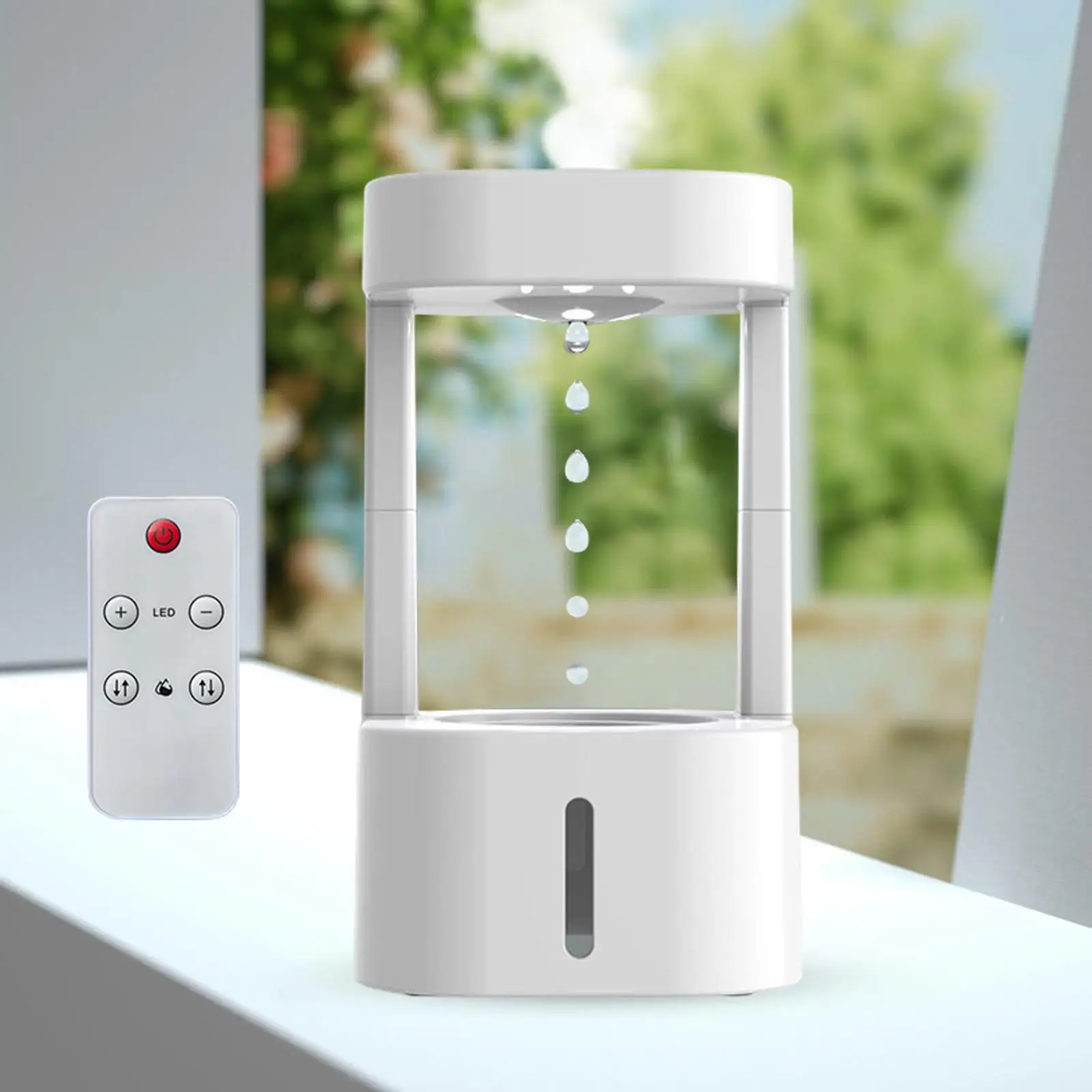 Portable Air Humidifier Diffuser Personal Levitating Water Drops Auto Shut Off Quiet Night Light USB for NightStand