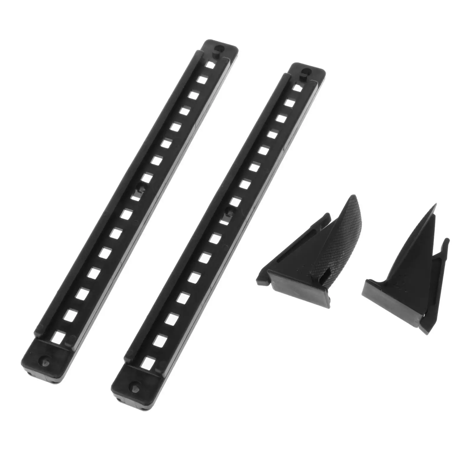 Kayak Foot Pegs with Lock Replacement Parts Black Finish 15 Inches Universal Set of 2 Foot Brace Foot Pedals Footrest